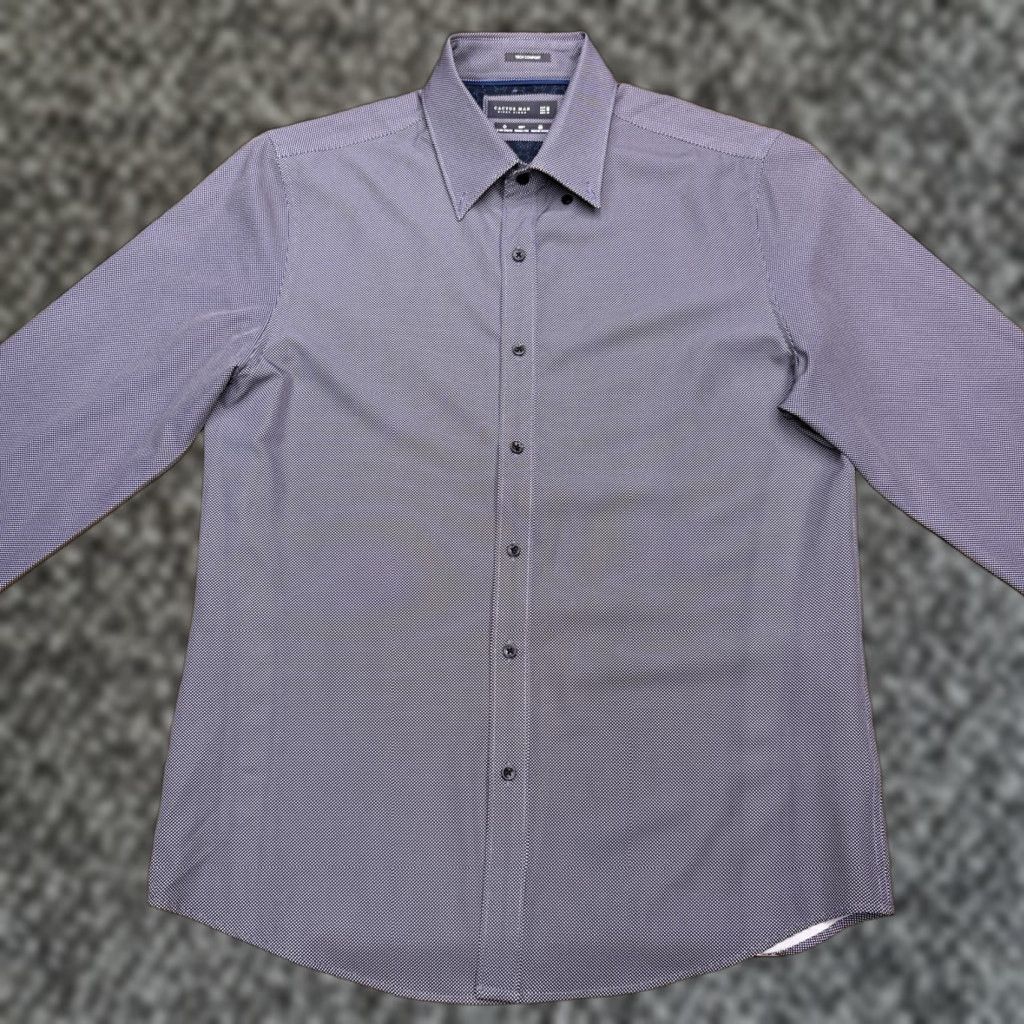 Vintage Ricky Singh Denim And Flower Tech Comfort Shirt Mens M Gray Button-Up Dot Long Sleeve Stretch Non-Iron Moisture Wicking Size US M / EU 48-50 / 2 - 1 Thumbnail