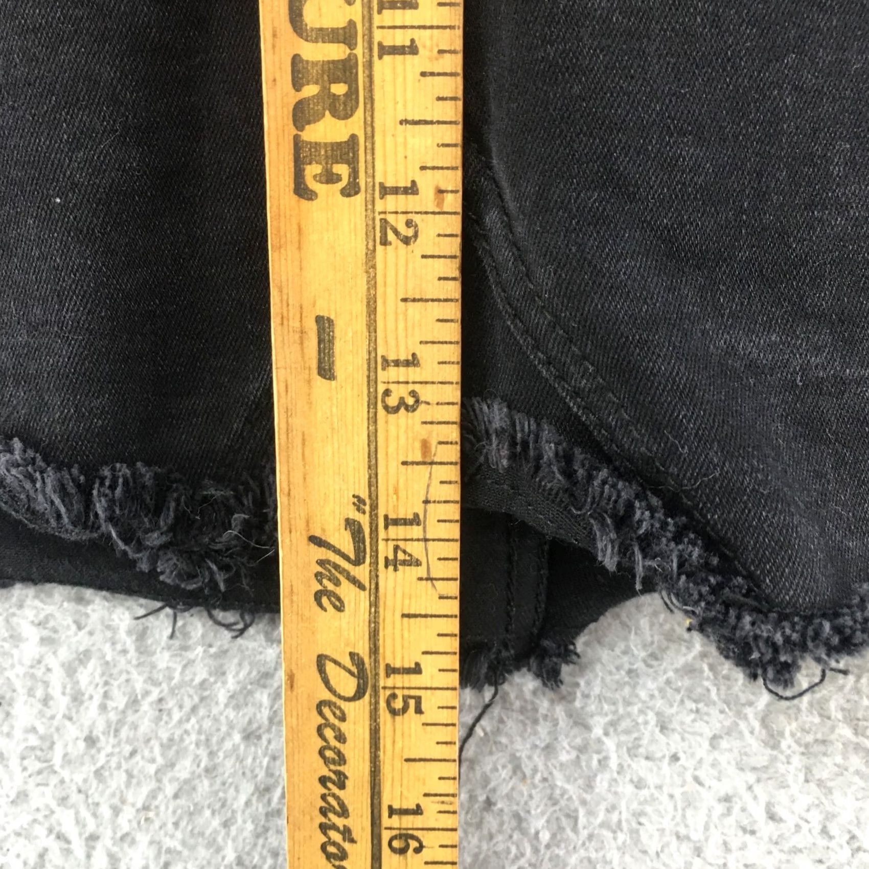 Vintage VINTAGE Sneak Peek High Rise A Line Mini Skirt Womens M Black Denim Casual Zip Fly Size 32" / US 10 / IT 46 - 5 Thumbnail