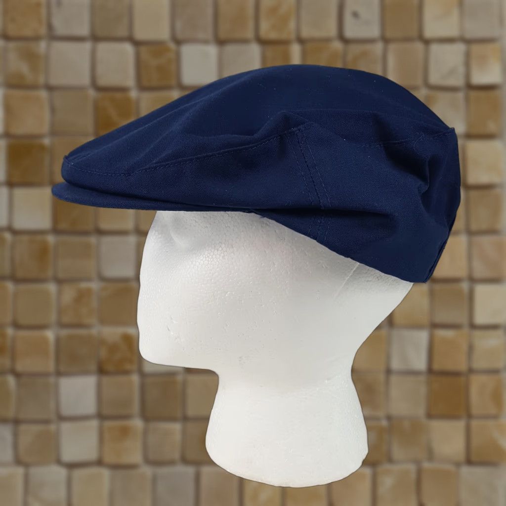 Vintage VINTAGE 80s Blue Cabbie Golf Hat Newsboy Cap Snapback Adjustable Preppy Gatsby Town Talk Men One Size Cotton Hat Size ONE SIZE - 1 Thumbnail