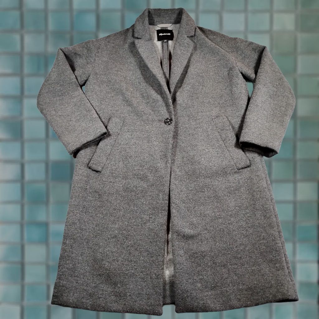 Madewell Madewell Womens Gray Wool Blend Car Coat Jacket S Size S / US 4 / IT 40 - 1 Thumbnail