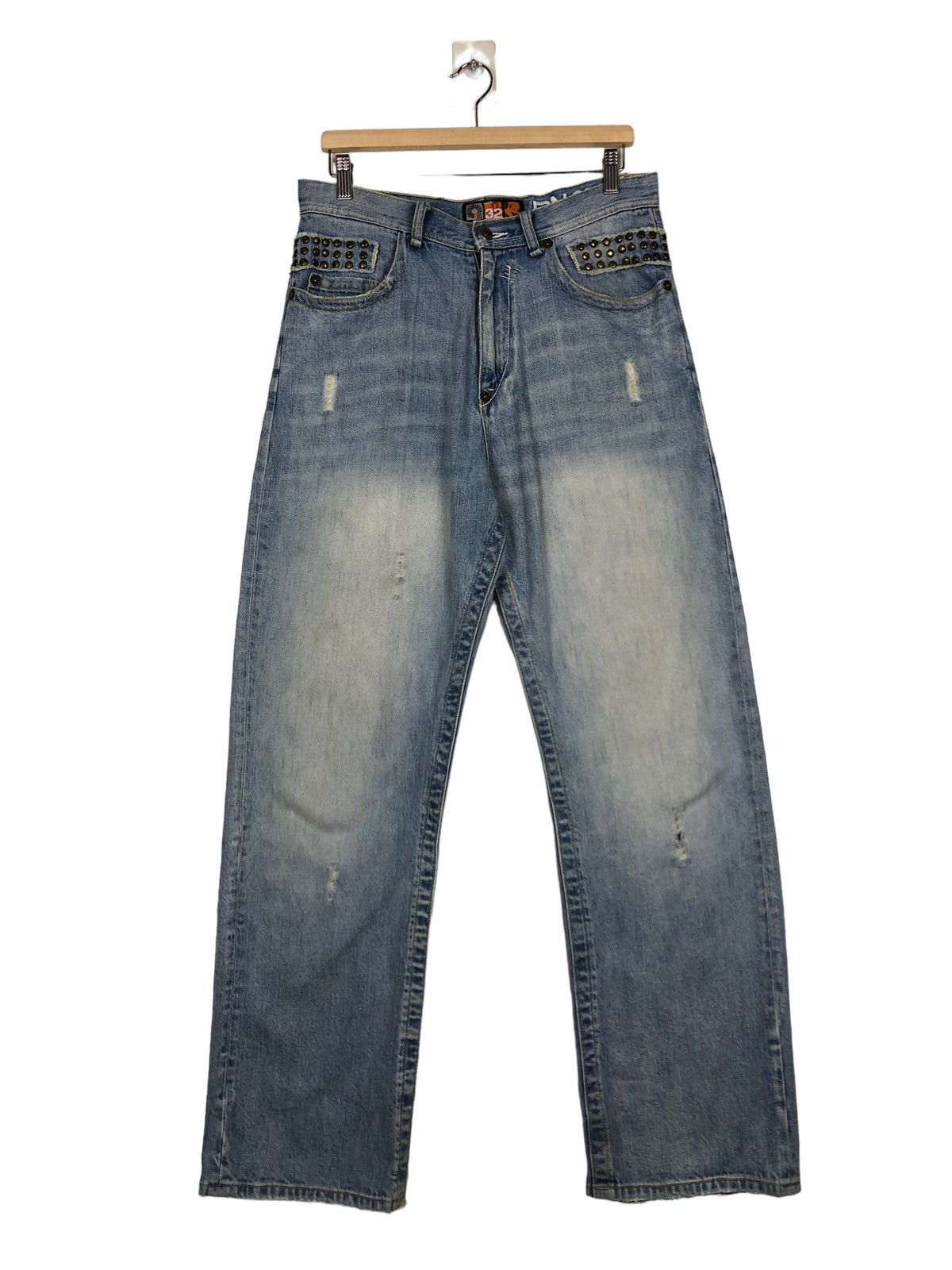 Hysteric Glamour 🔥Rare Punk Design Distressed Denim Jeans Japan Made Size US 32 / EU 48 - 1 Thumbnail
