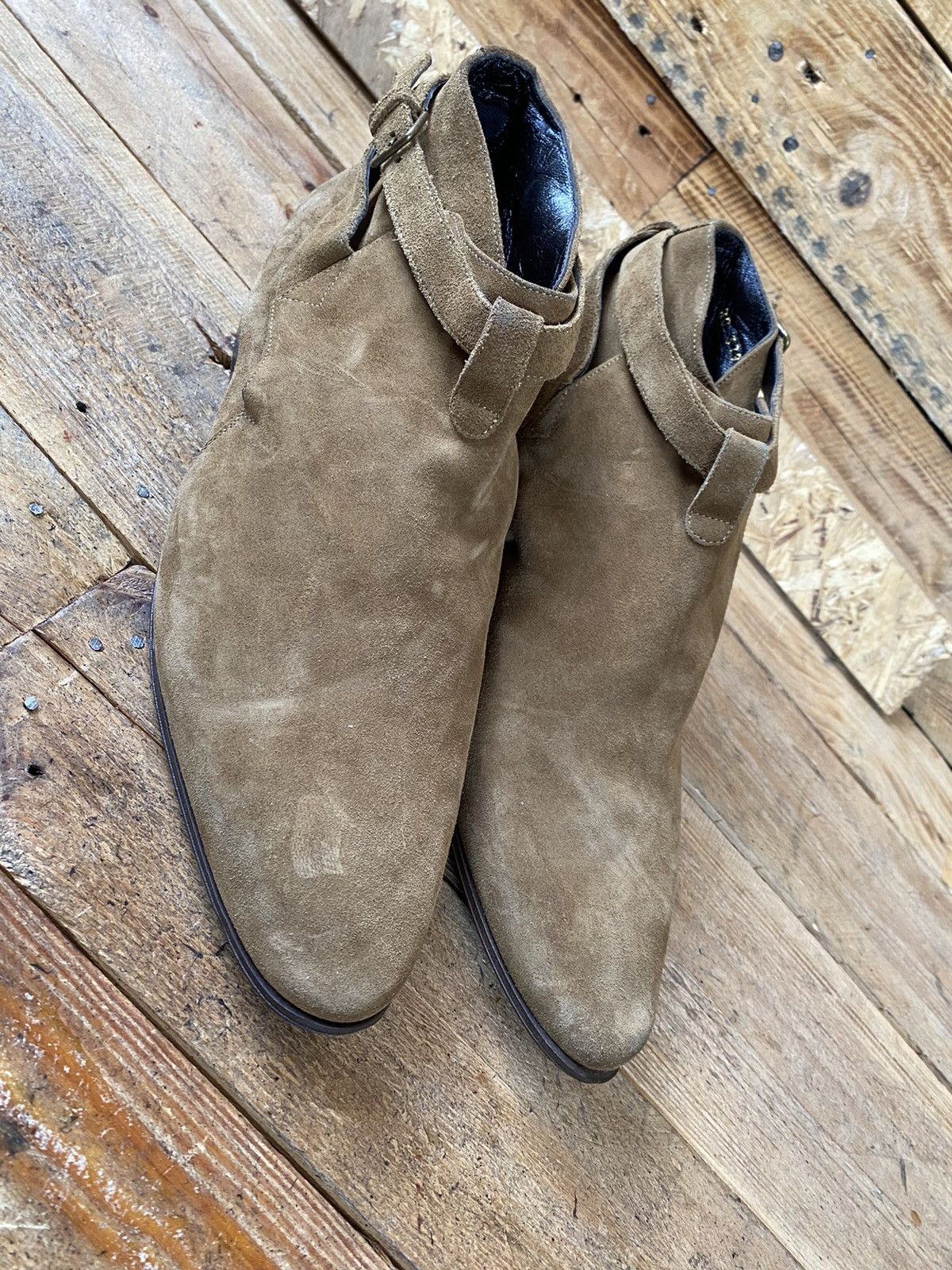 Saint Laurent Paris Saint Laurent jodphur brown suede leather boots sz 42.5 Size US 9.5 / EU 42-43 - 8 Thumbnail