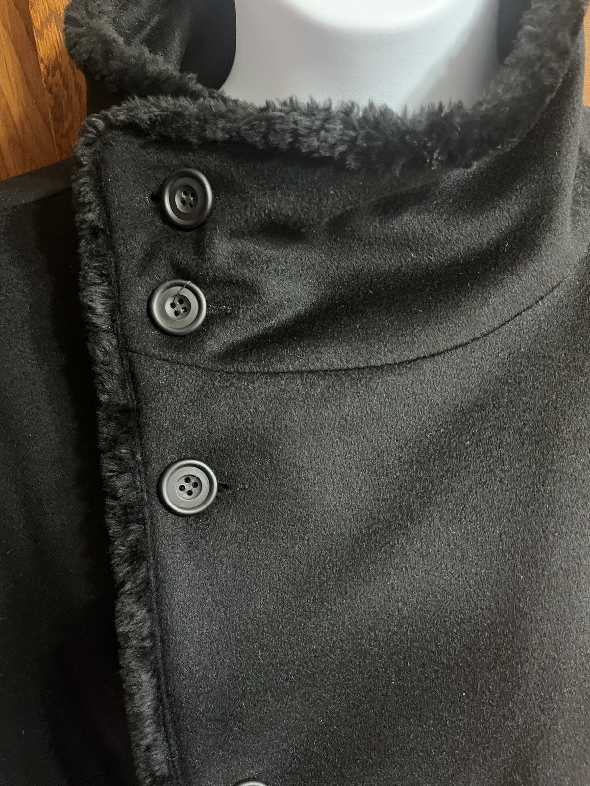 Other Eskandar Wool Cashmere Silk Leather Asmetrical Coat Size ONE SIZE - 2 Thumbnail