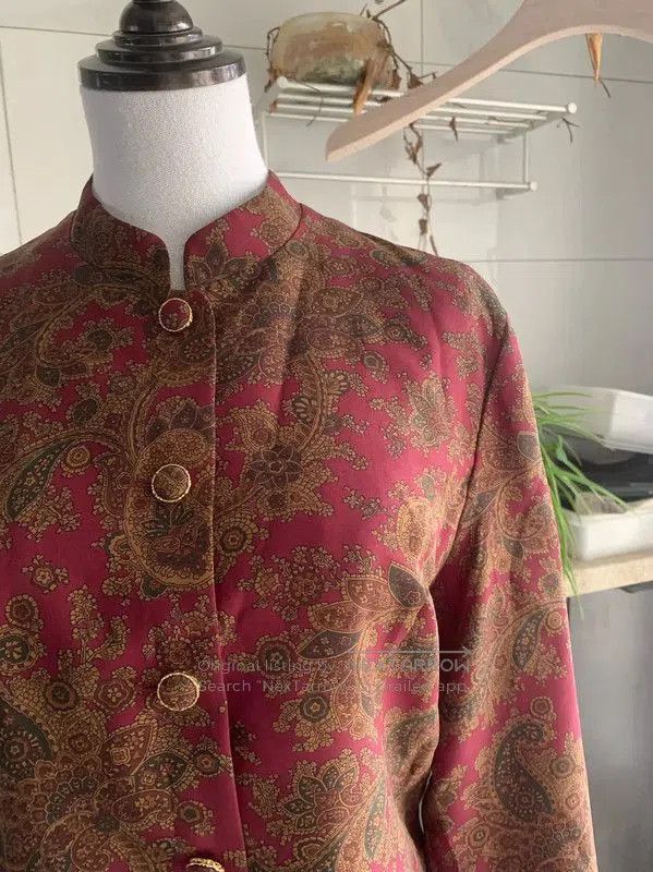 Burberry Burberry Red Long Sleeve Polyester Shirt. Size M / US 6-8 / IT 42-44 - 2 Thumbnail