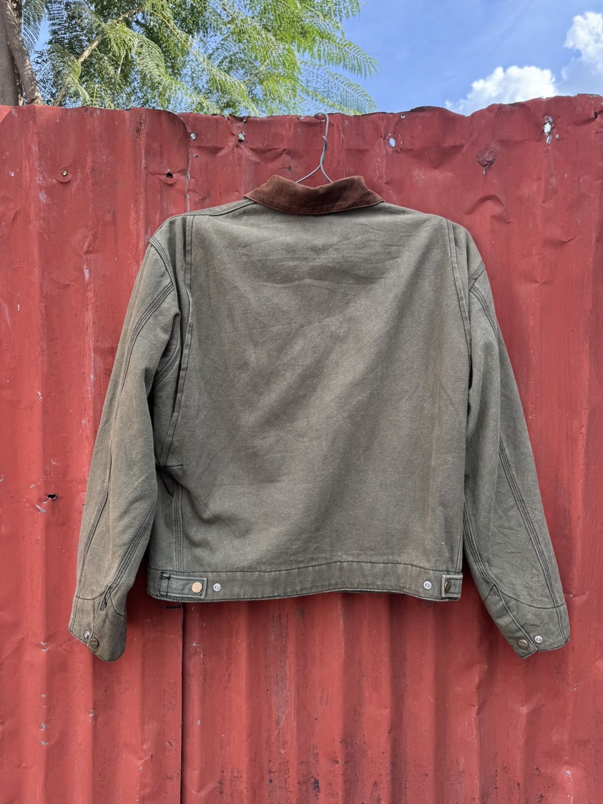 Carhartt Vintage Carhartt detroit Green lined J01 BLK CROPPED Jacket Size US L / EU 52-54 / 3 - 13 Thumbnail