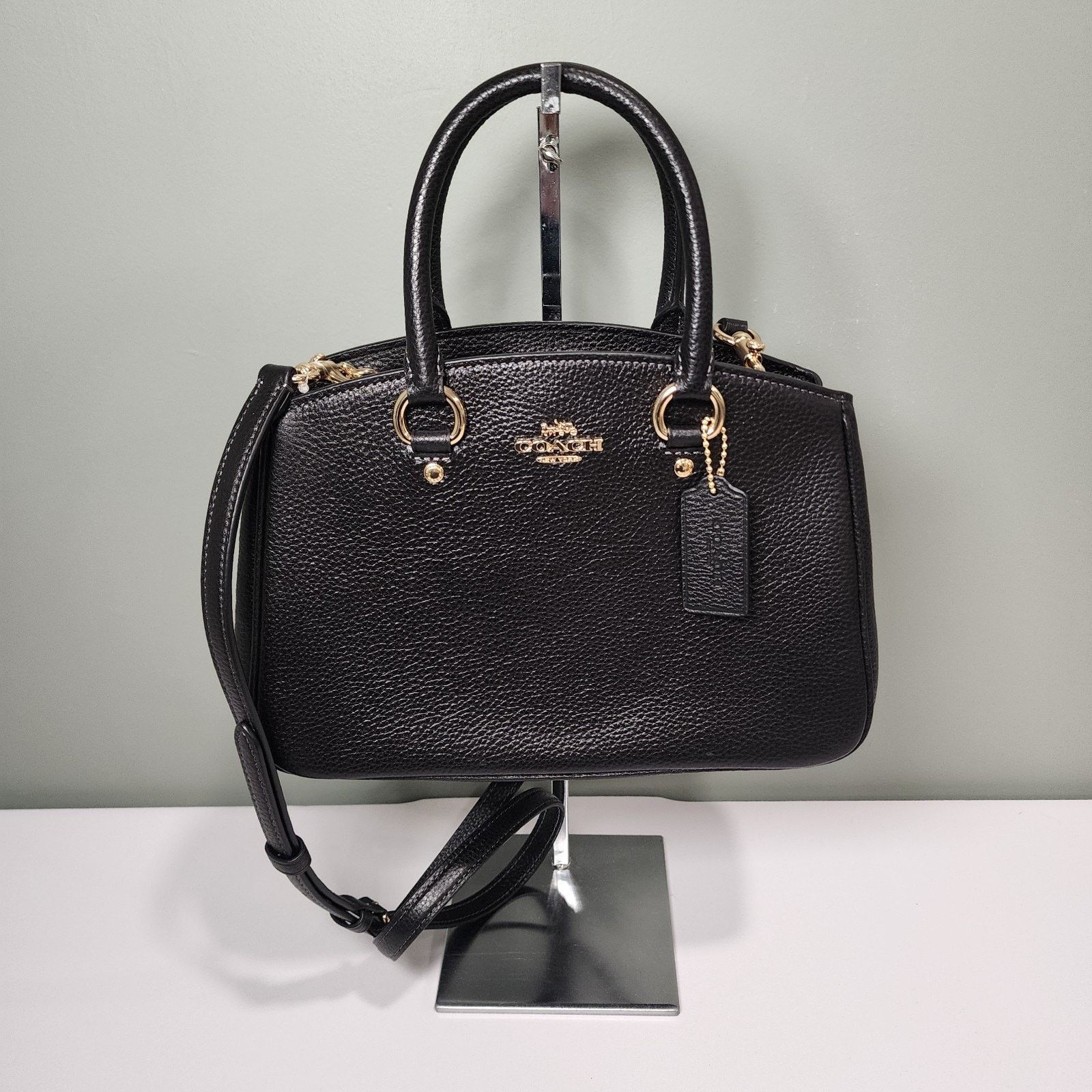 Coach Coach CAL54 Savannah Small Carryall Bag Leather Gold/Black Size ONE SIZE - 1 Thumbnail
