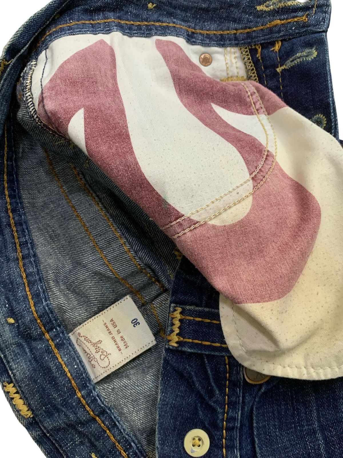 Ed Hardy × True Religion True Religion Joey Herritage Big Stitch Flared Raw Jeans Size US 32 / EU 48 - 14 Thumbnail
