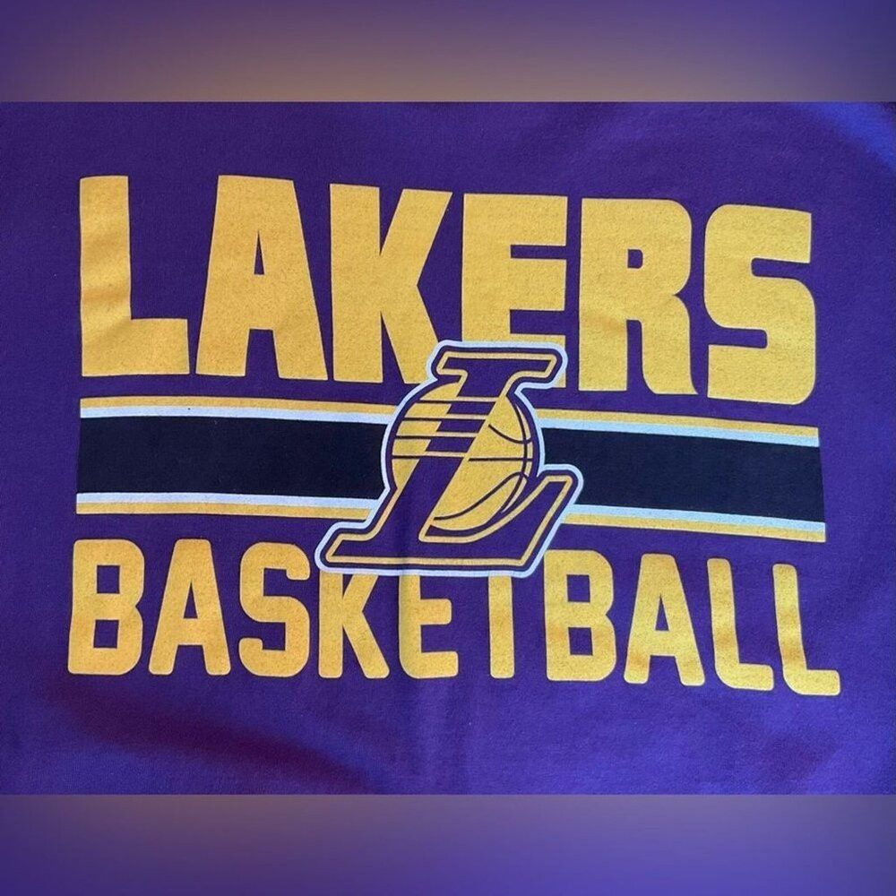 47 ‘47 LAKERS BASKETBALL Short Sleeve T-Shirt Crew Neck Purple Size US L / EU 52-54 / 3 - 3 Thumbnail