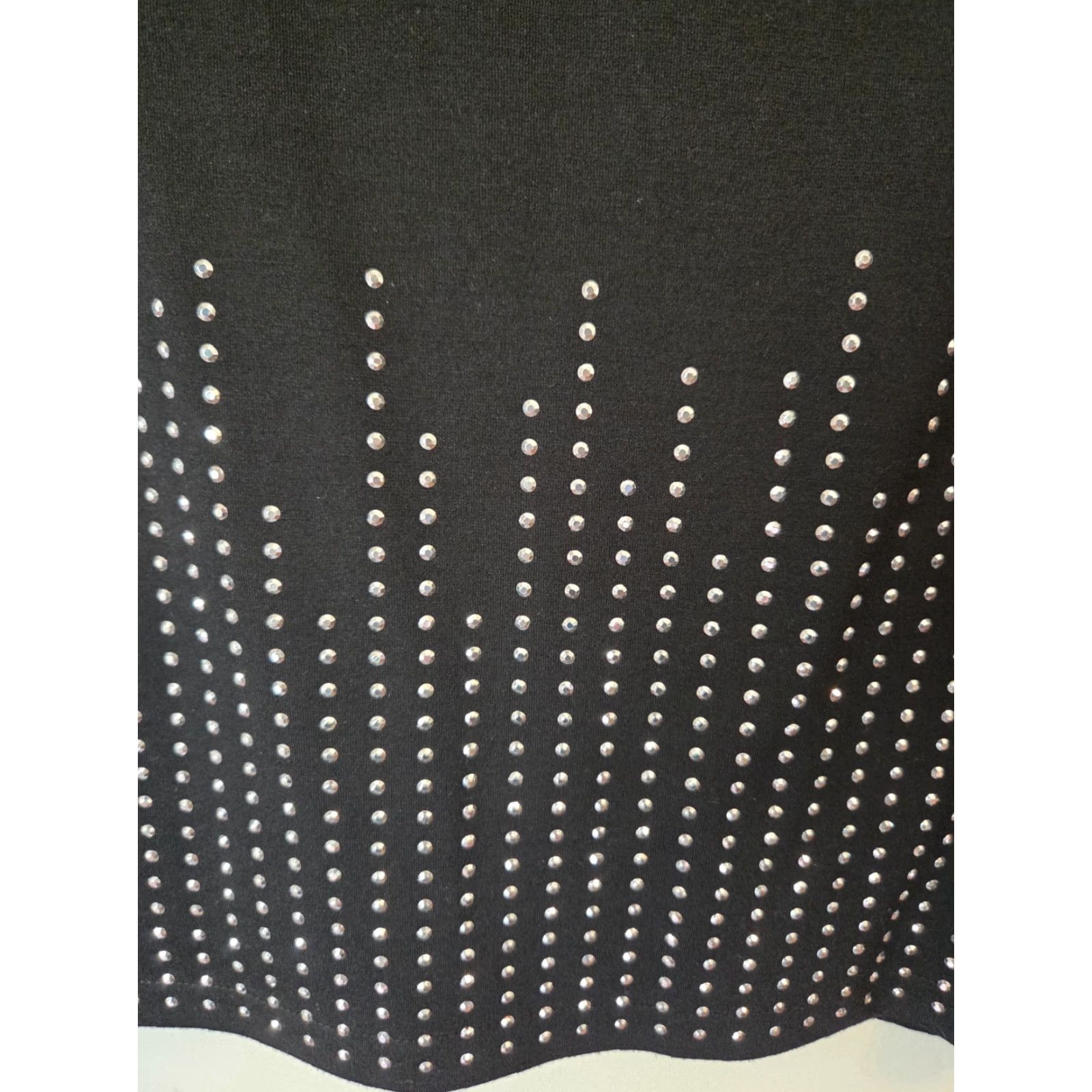 Vintage Ashro Black Studded Pencil Skirt New Wave Womens Size 6 Size 28" / US 6 / IT 42 - 2 Thumbnail