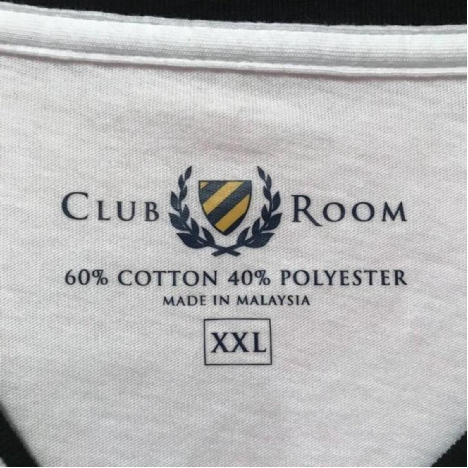 Club Room Club Room Men's White Cotton Polyester T-Shirt XXL Size US XXL / EU 58 / 5 - 3 Thumbnail