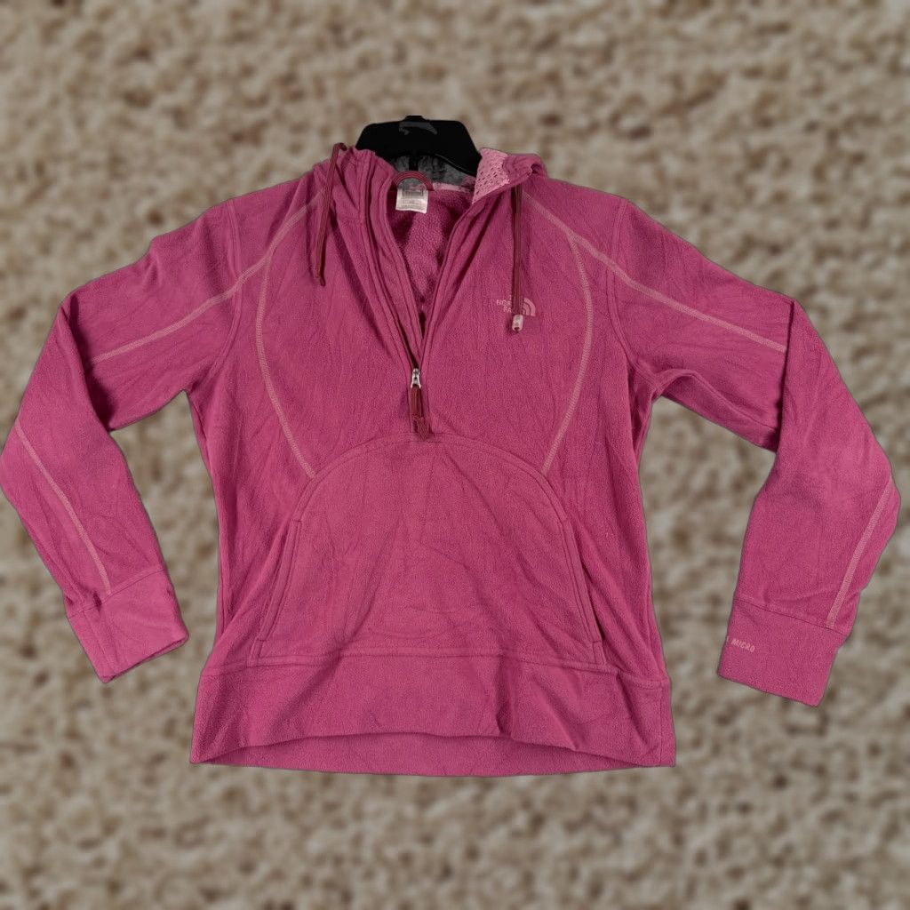 The North Face The North Face Hoodie Women L Pink Pullover Mock Neck Fleece 100% Polyester Regular Fit All Seasons Pockets Casual Activewear Size L / US 10 / IT 46 - 1 Thumbnail