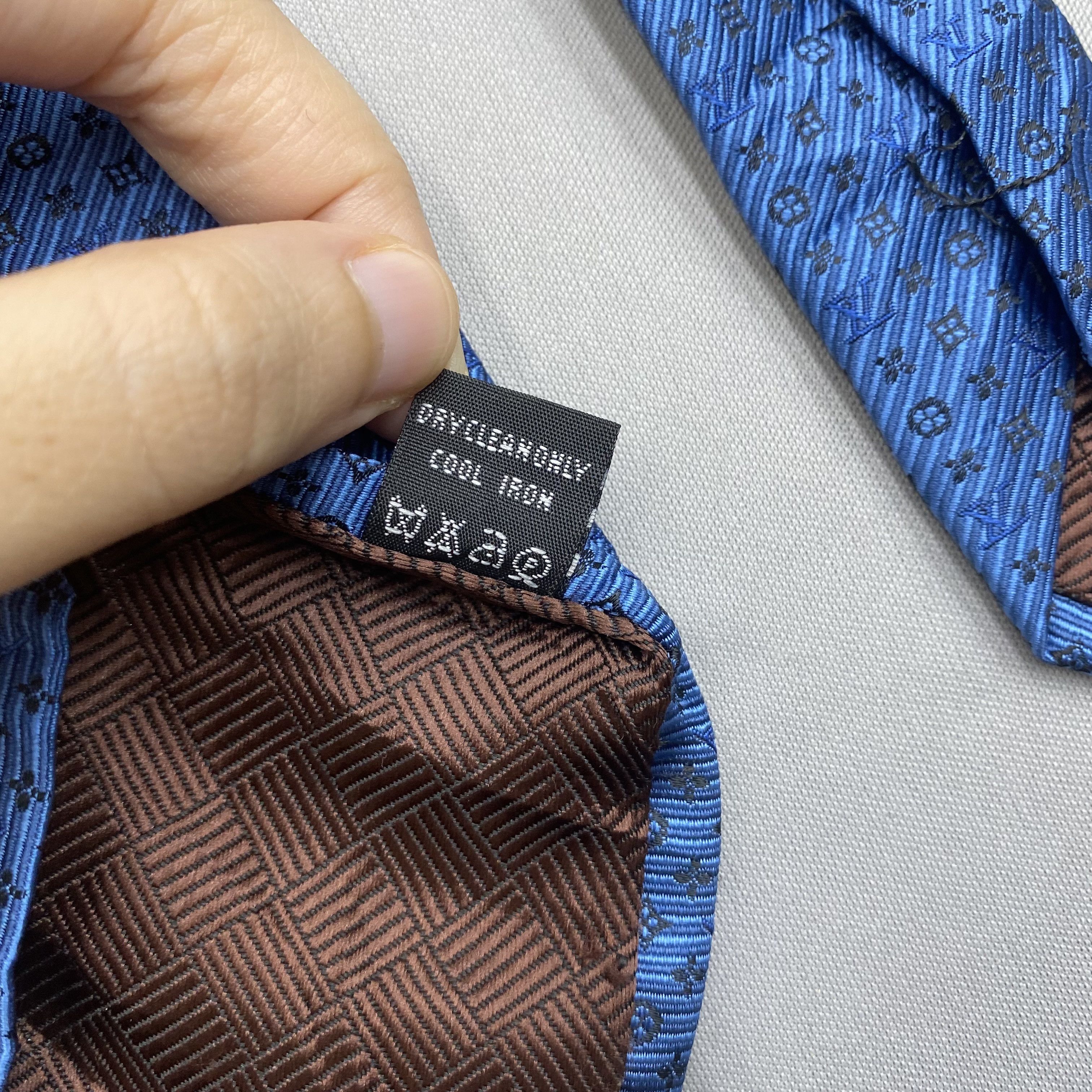 Japanese Brand Vintage Louis Vuitton SILK Necktie Cravate Pure Silk Size ONE SIZE - 8 Thumbnail