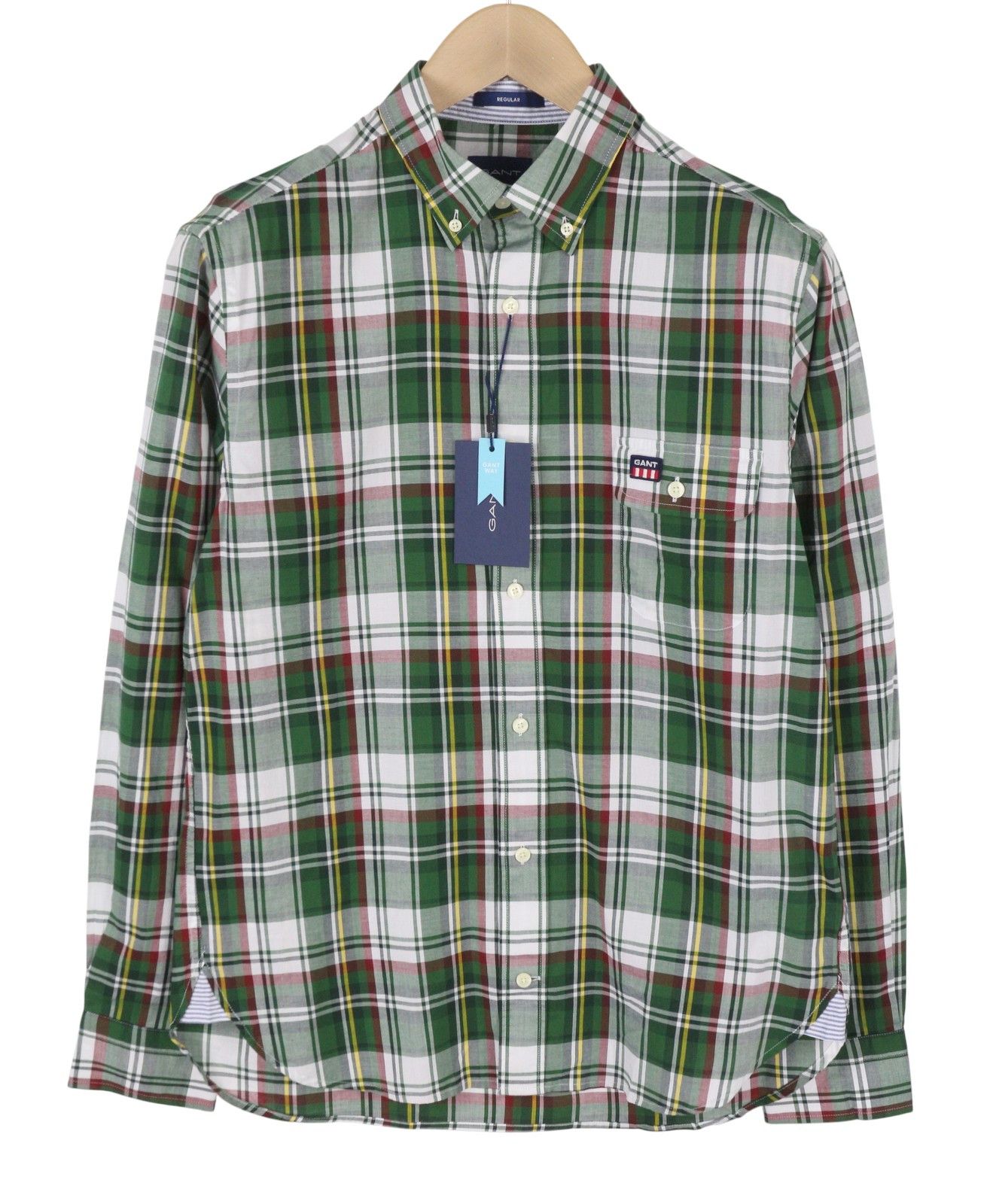 Gant REG UT WASHED CHECK S Eden Green Button-Down 87502 Size US S / EU 44-46 / 1 - 1 Thumbnail