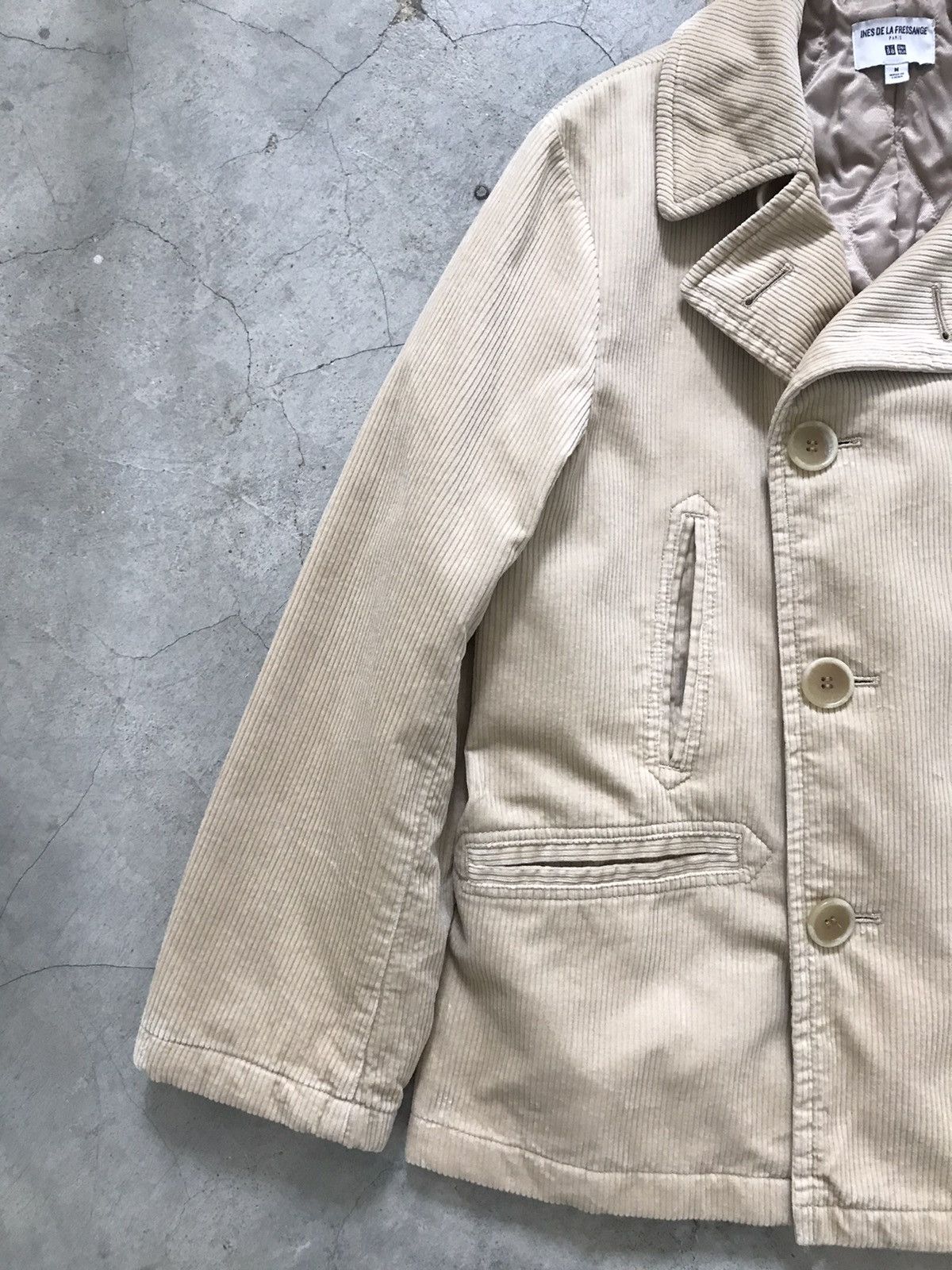 Uniqlo Ines De La Fressange Double Breasted Corduroy Peacoat Size M / US 6-8 / IT 42-44 - 2 Thumbnail