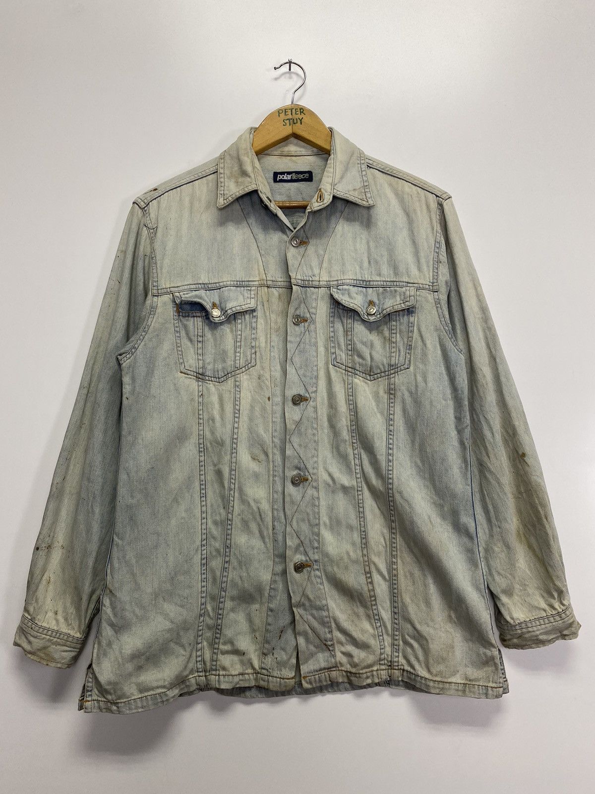 Vintage Polar fleece Denim Jacket Size US M / EU 48-50 / 2 - 1 Thumbnail