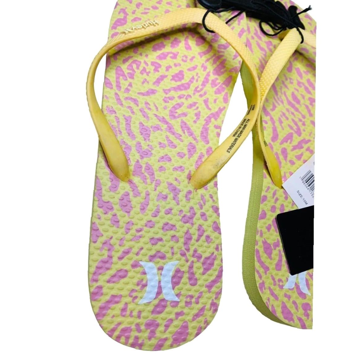 Hurley Hurley Womens Flip Flop Sandal 10M Multicolor Yellow Pink Cheetah Sunrise Size US 10 / IT 40 - 4 Thumbnail