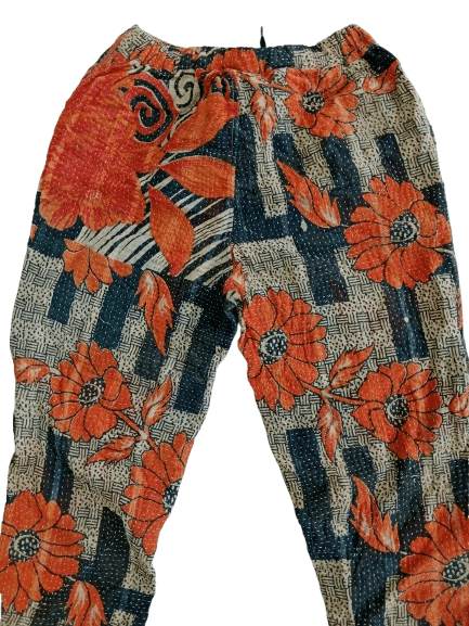 Japanese Brand Native Works Pants Inspired Kapital Style Sashiko Flower Mot Size US 33 - 4 Thumbnail