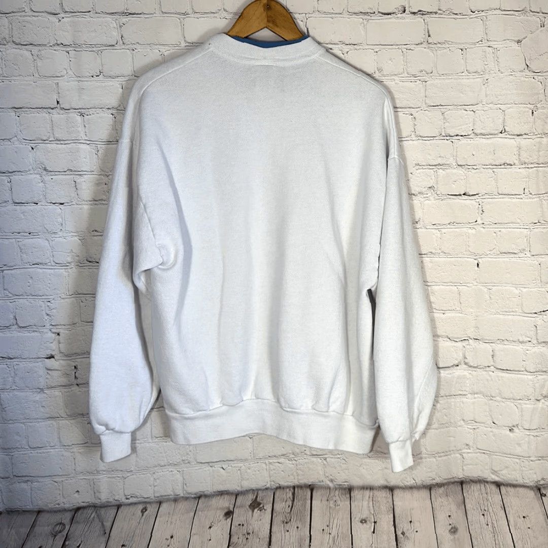Vintage VINTAGE Top Stitch Sweatshirt Women XL White Embroidered Bunny Rabbit Morning Sun Stitch Pullover Size XL / US 12-14 / IT 48-50 - 5 Thumbnail