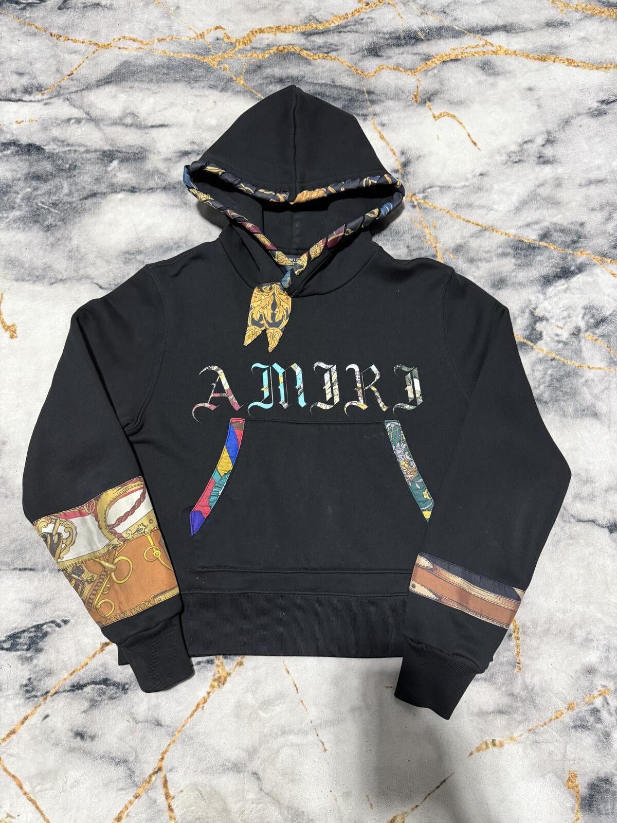 Amiri Art Patch Scarf Hoodie - Sz XS