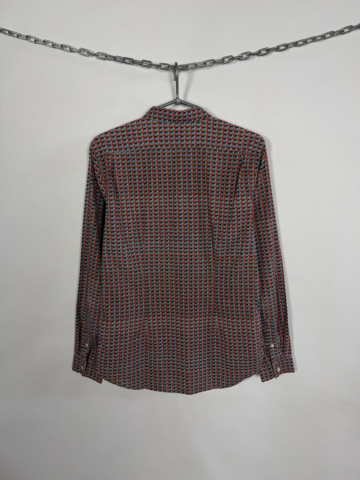 Paul Smith Paul Smith Long Sleeve Geometric Shirt Button Up Slim Fit Size US M / EU 48-50 / 2 - 9 Thumbnail