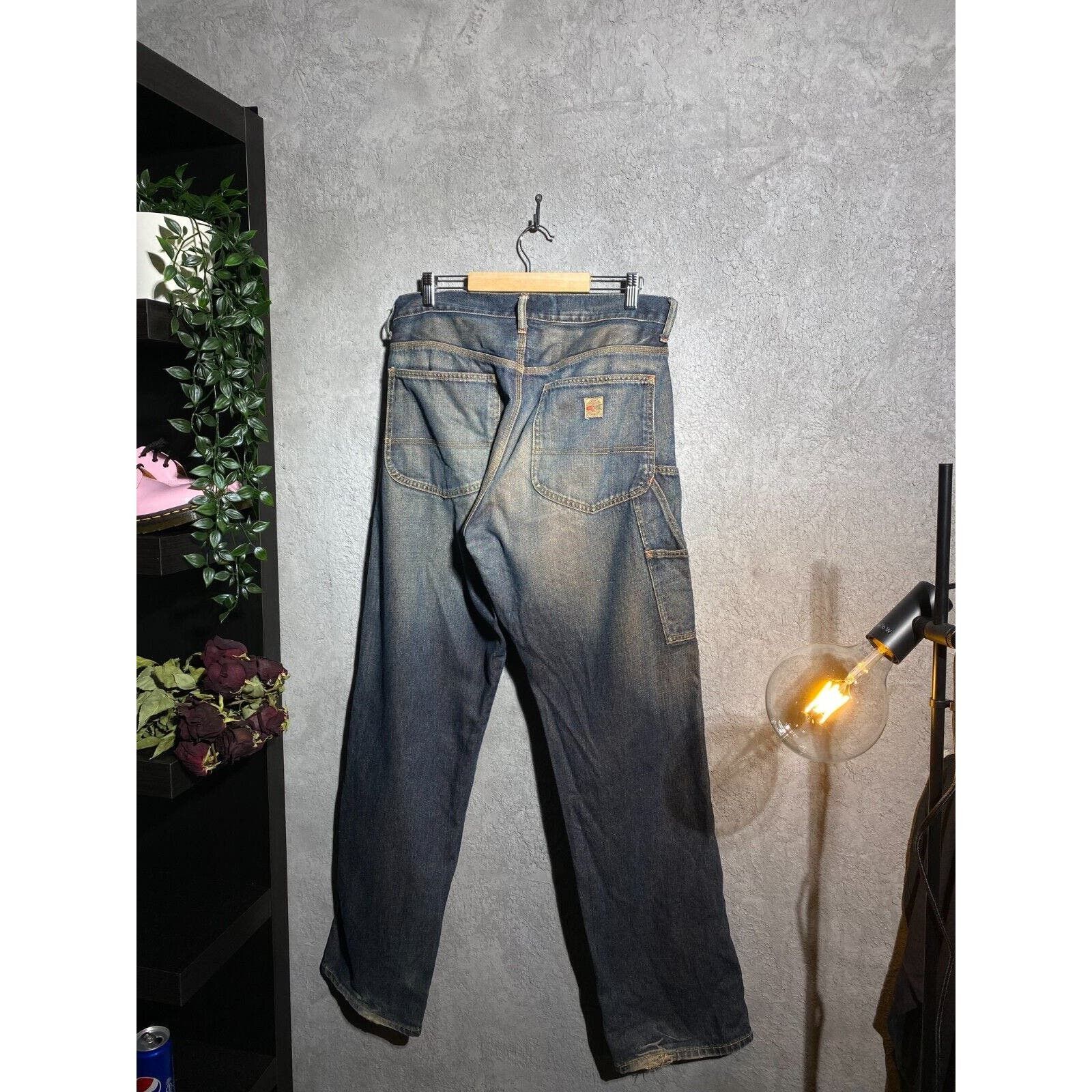 image of Vintage Diesel Size 33 Made In Italy Carpenter Washed Denim in Blue, Men's