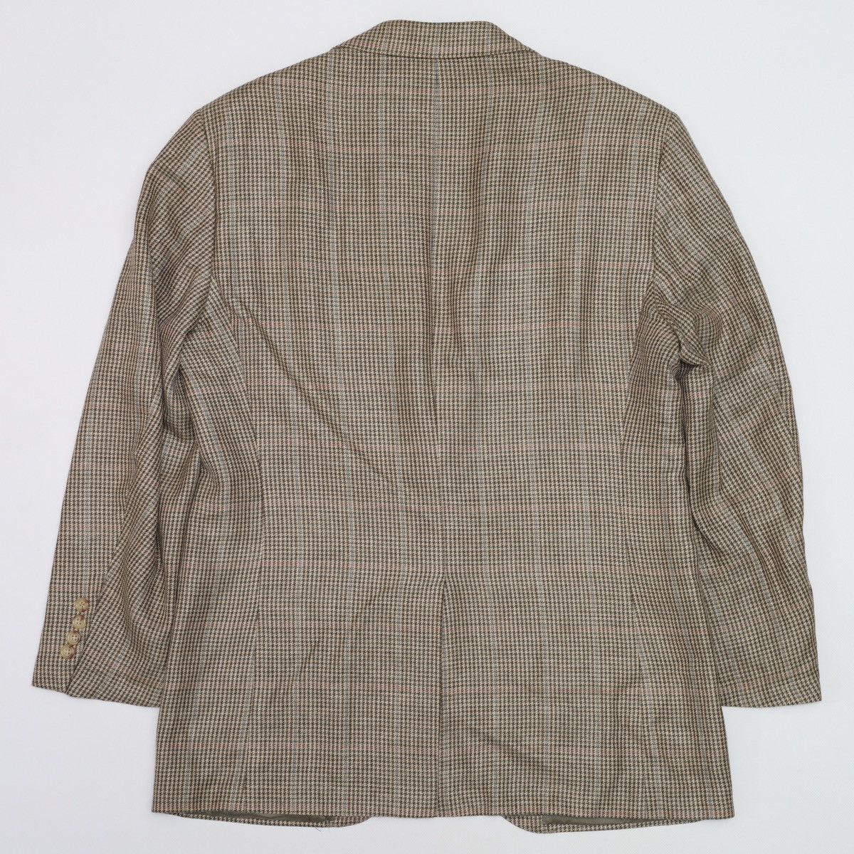 Polo Ralph Lauren Polo Ralph Lauren Vintage Houndstooth Blazer Silk Flax Wool Size 42R - 12 Thumbnail