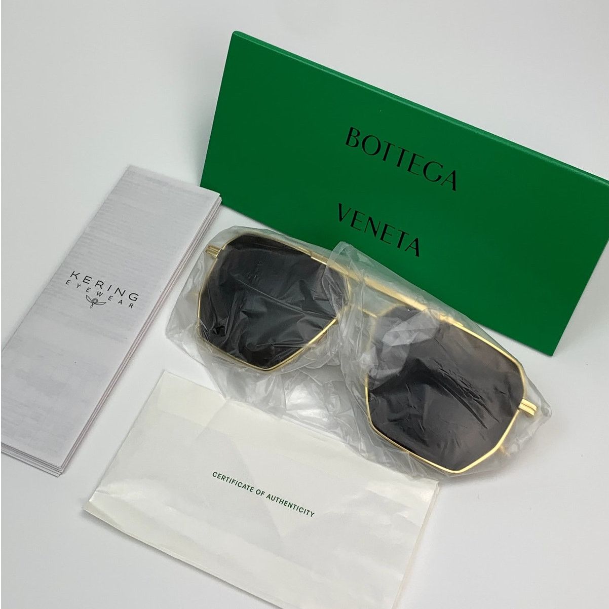 Bottega Veneta NEW Bottega Veneta Sunglasses BV1012S 003 Gold Brown Unisex Size ONE SIZE - 12 Thumbnail