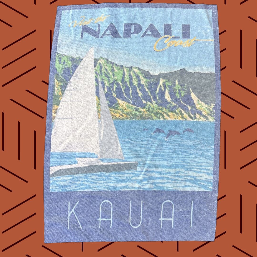Vintage VINTAGE Crazy Shirts Womens Kauai Visit The Napoli Coast Sailing Shirt Medium Gray Long Sleeve Cotton Knit Regular Fit Mens Womens Boys Girls Size M / US 6-8 / IT 42-44 - 1 Thumbnail