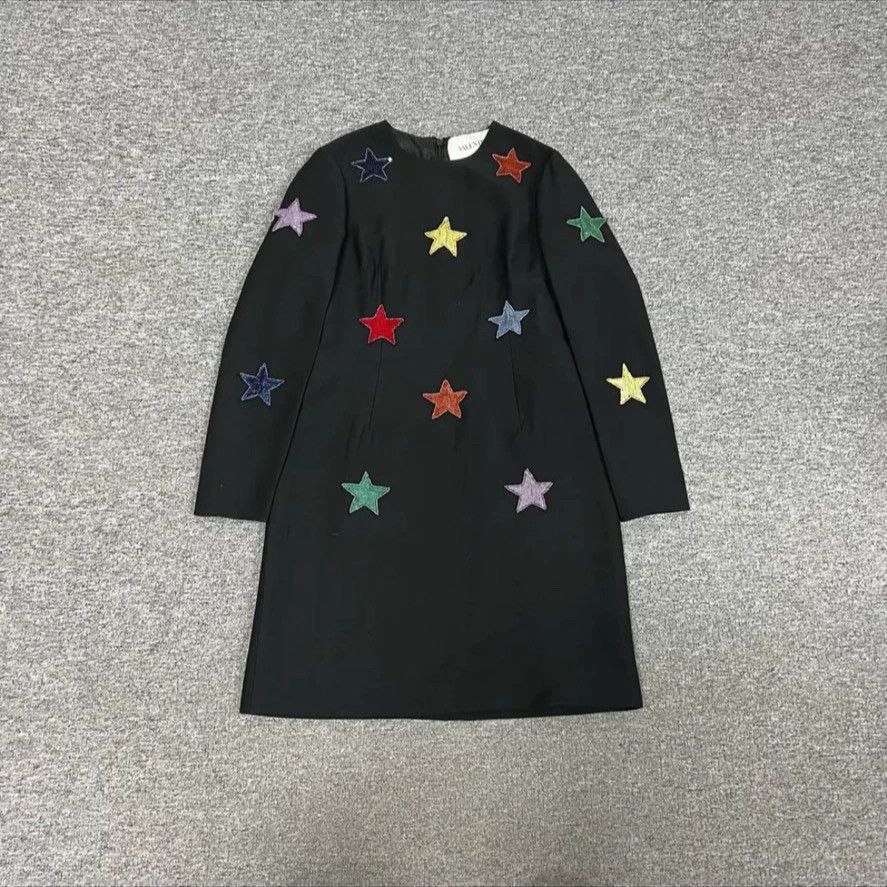 Valentino Valentino Black Star Print Dress - dmc Size US M / EU 48-50 / 2 - 1 Thumbnail
