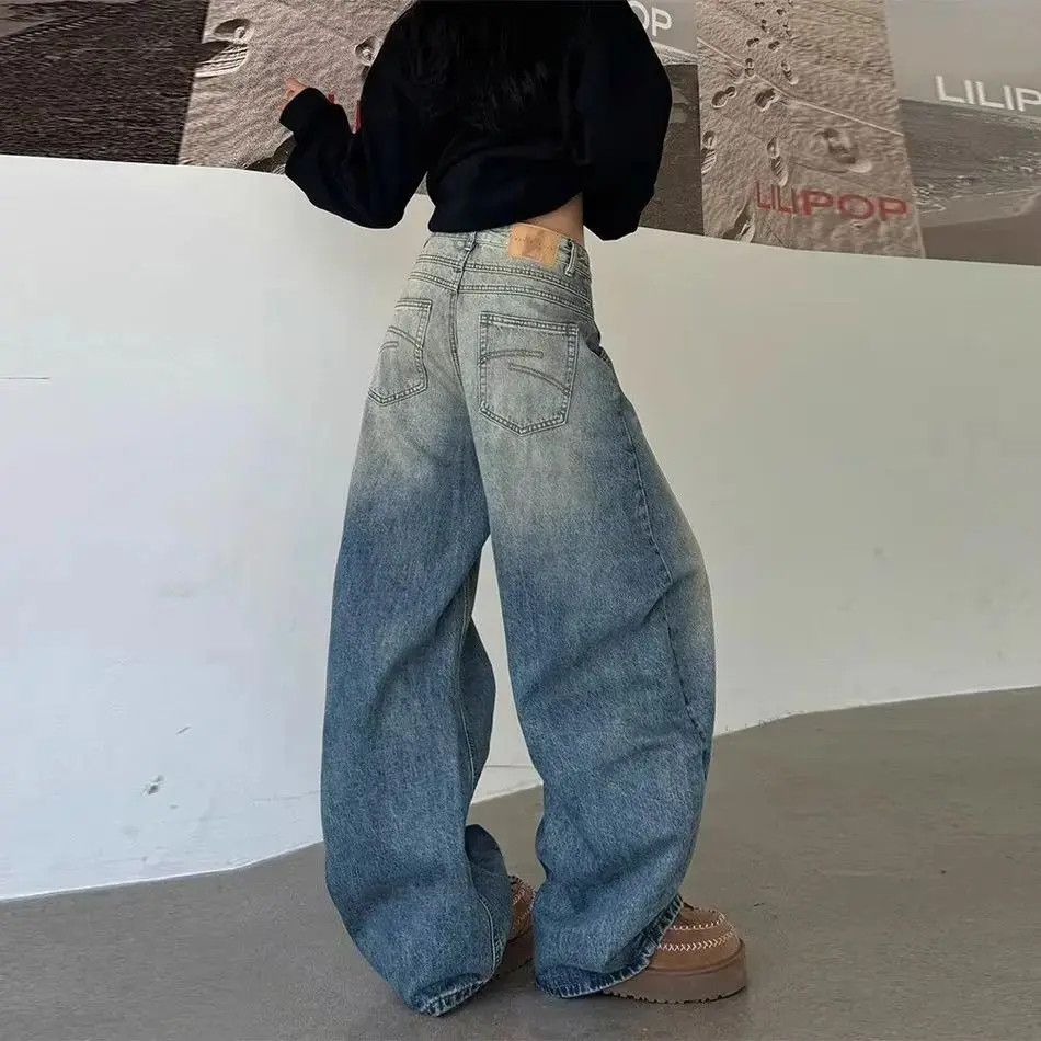 Japanese Brand Retro loose curved knife wide leg jeans Size US 32 / EU 48 - 4 Thumbnail