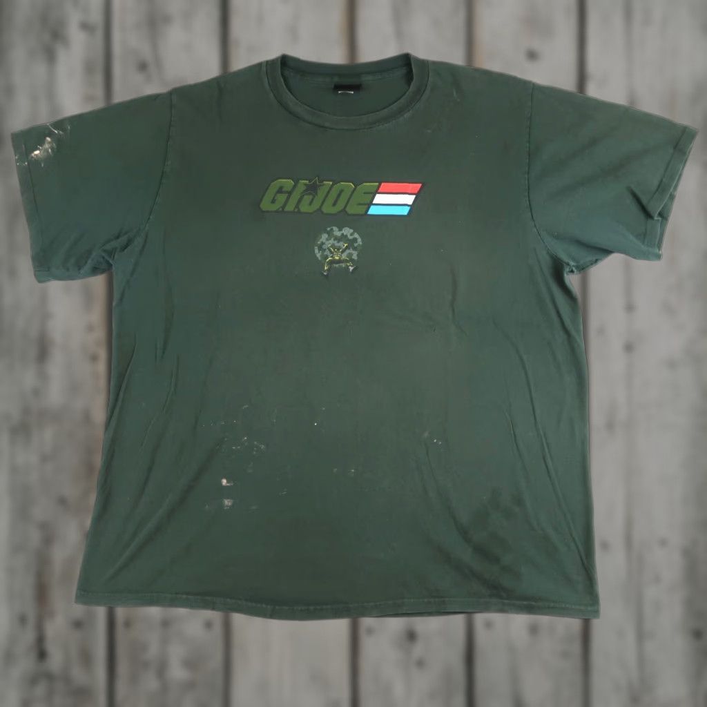 VINTAGE GI Joe Shirt Mens 2XL Green Short Sleeve Tee Graphic Print USA Made 90s Hasbro G.I. Joe