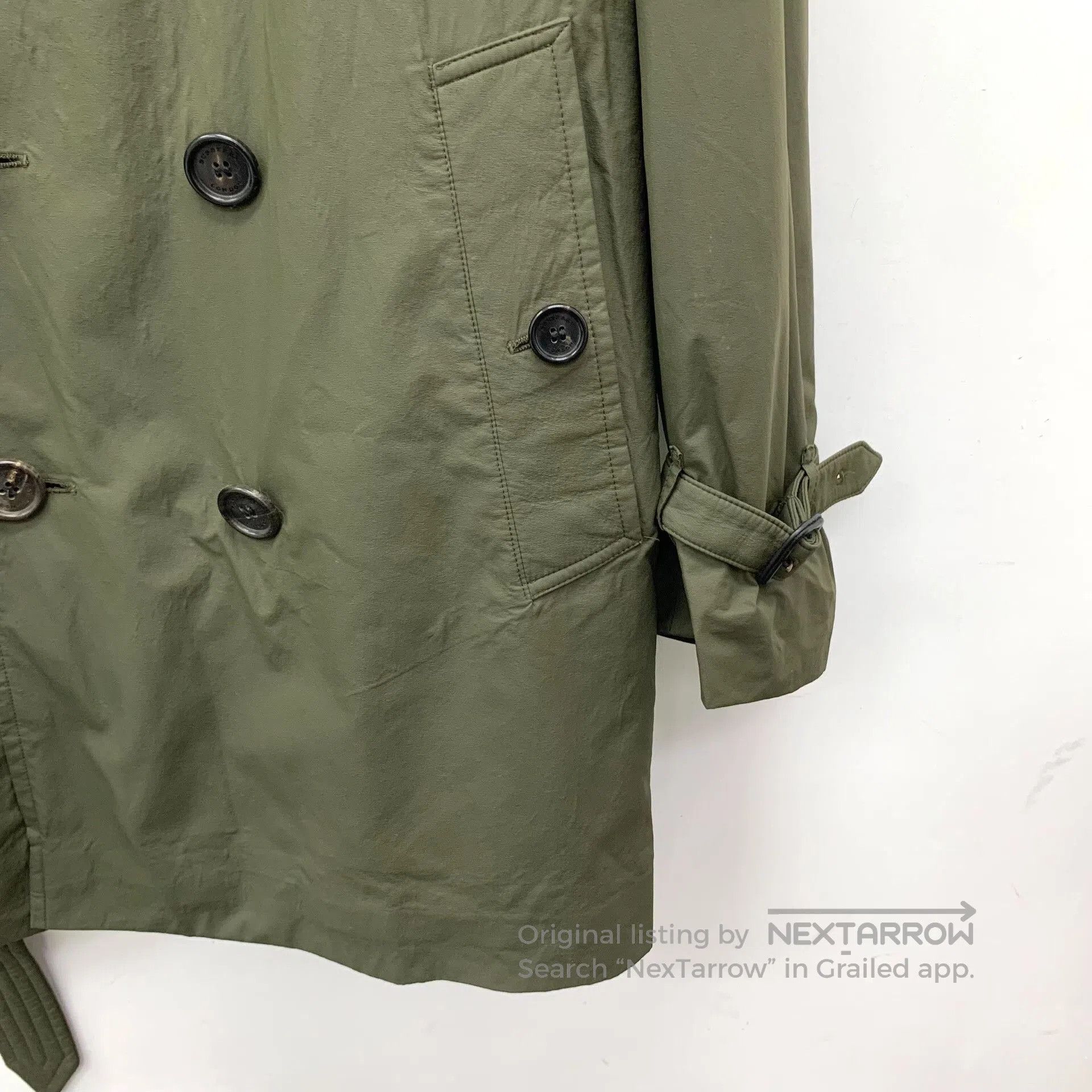 Burberry Burberry Military Green Belted Trench Coat. Size US L / EU 52-54 / 3 - 4 Thumbnail