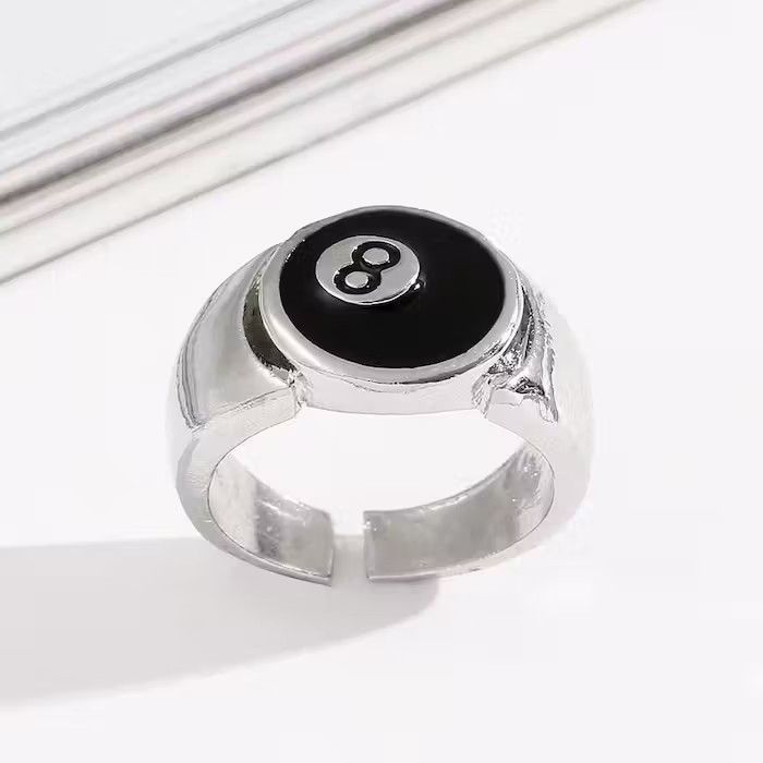 Jewelry × Vintage 8 Ball Ring, Lucky Pool Ring Size ONE SIZE - 2 Thumbnail