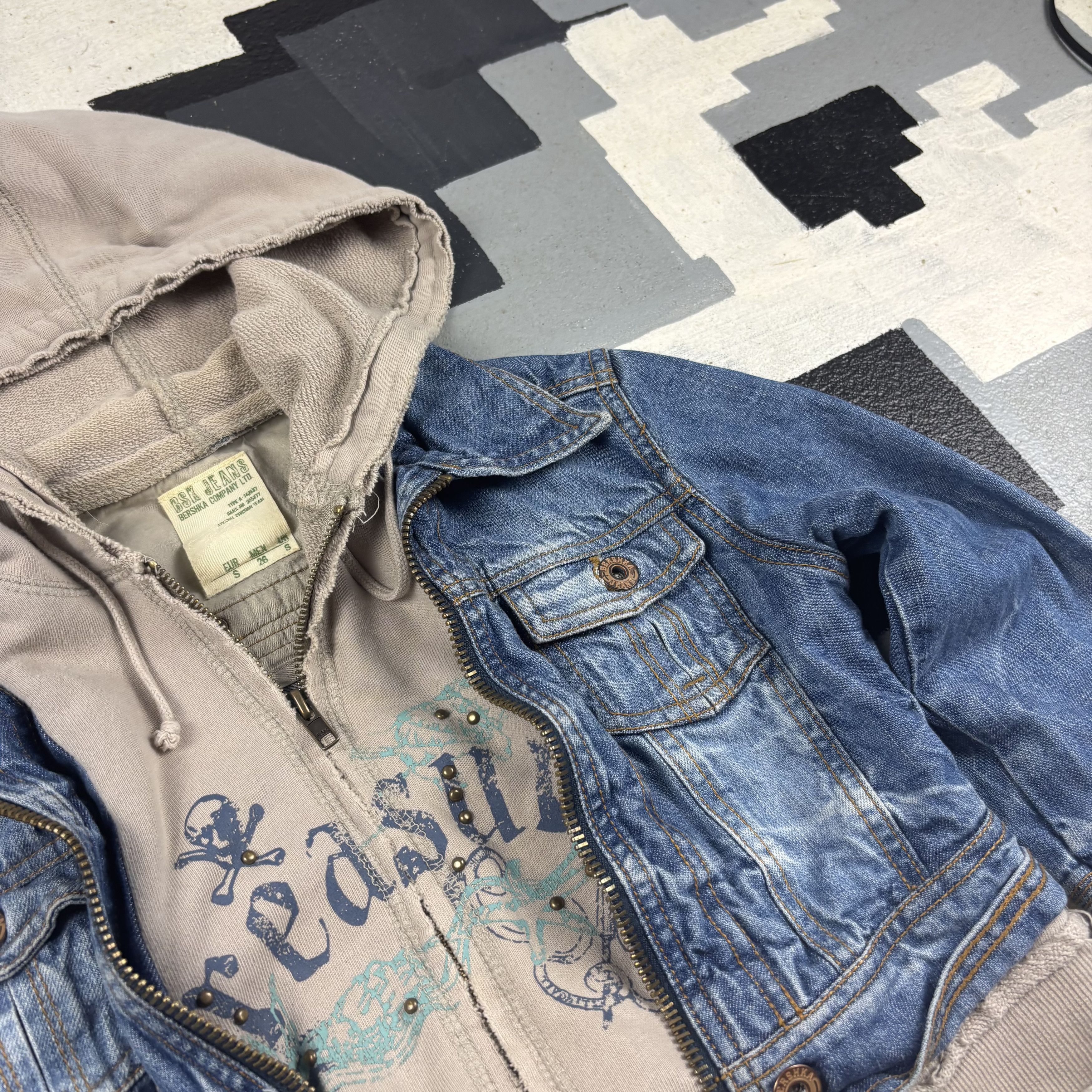 Bershka Vintage Bershka Denim Hoodie Size S / US 4 / IT 40 - 4 Thumbnail