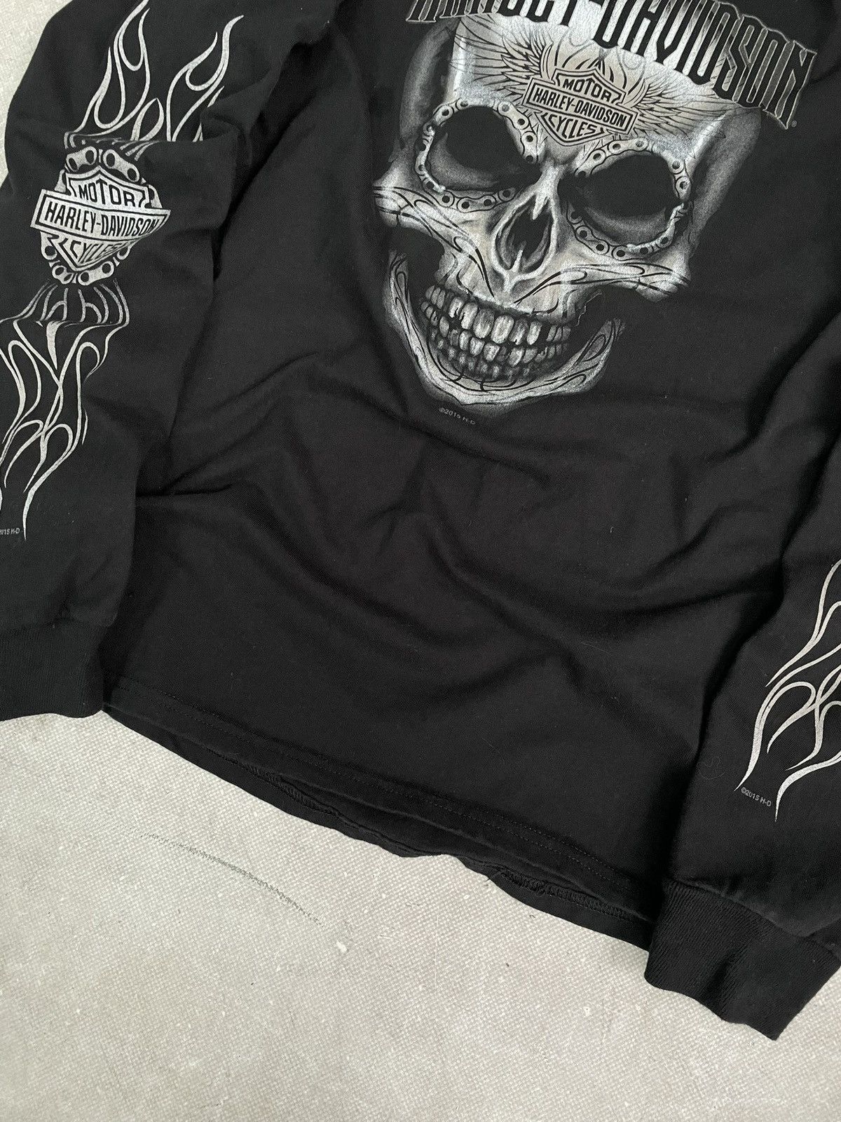 Harley Davidson Harley Davidson style faded flames eagles 90s style hype Size US M / EU 48-50 / 2 - 6 Thumbnail