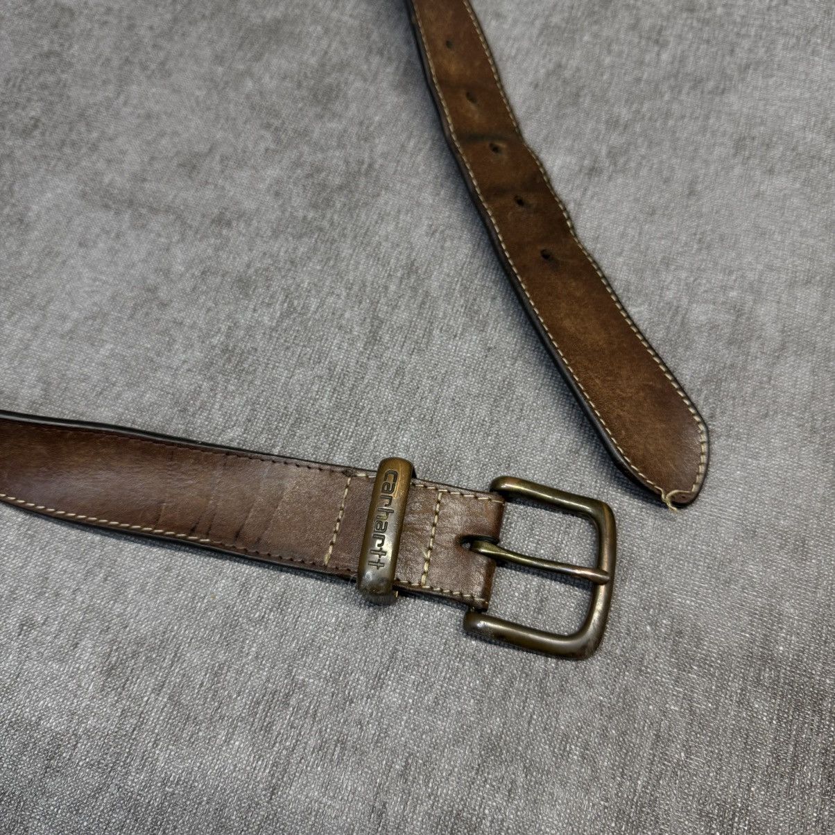 Carhartt × Leather × Vintage Carhartt leather belt vintage Size 36 - 10 Thumbnail