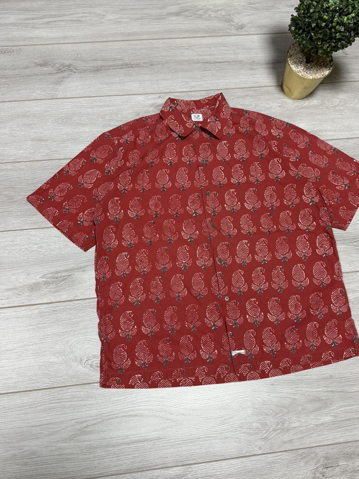 C.P. Company CP company SS 1996 all over print leaves buttons Italy Size US XL / EU 56 / 4 - 1 Thumbnail