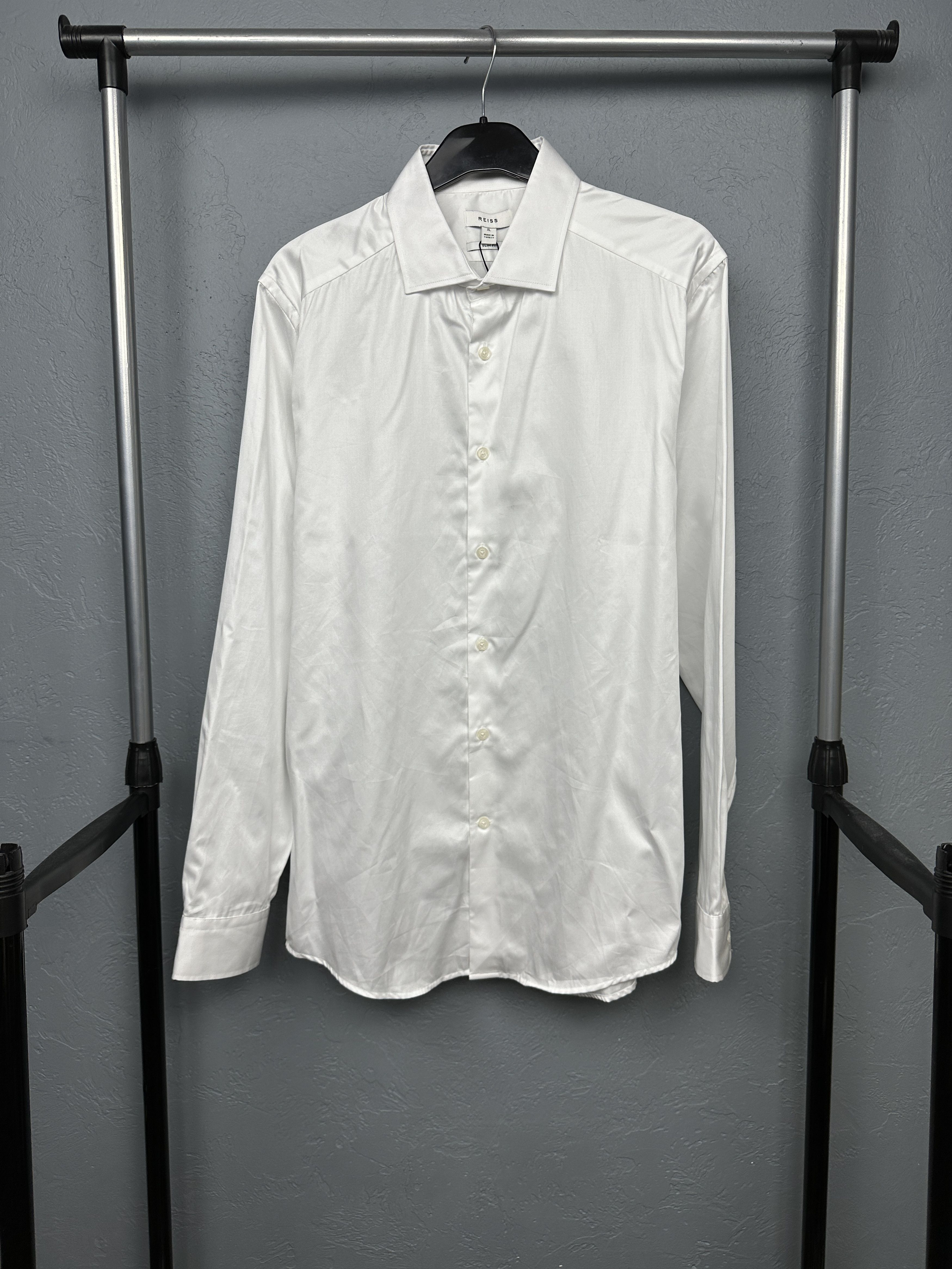 Reiss Reiss Mens White Long Sleeve Shirt Size US XL / EU 56 / 4 - 1 Thumbnail