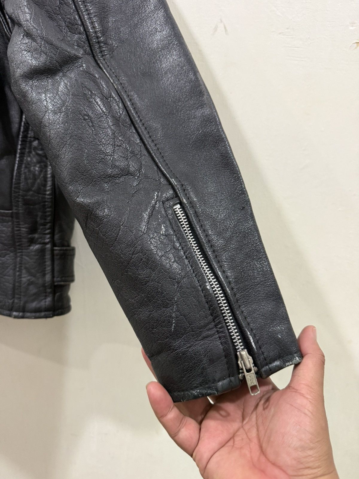 Other VTG Nice Leather Like Schott Perfecto Jacket Size US XS / EU 42 / 0 - 11 Thumbnail