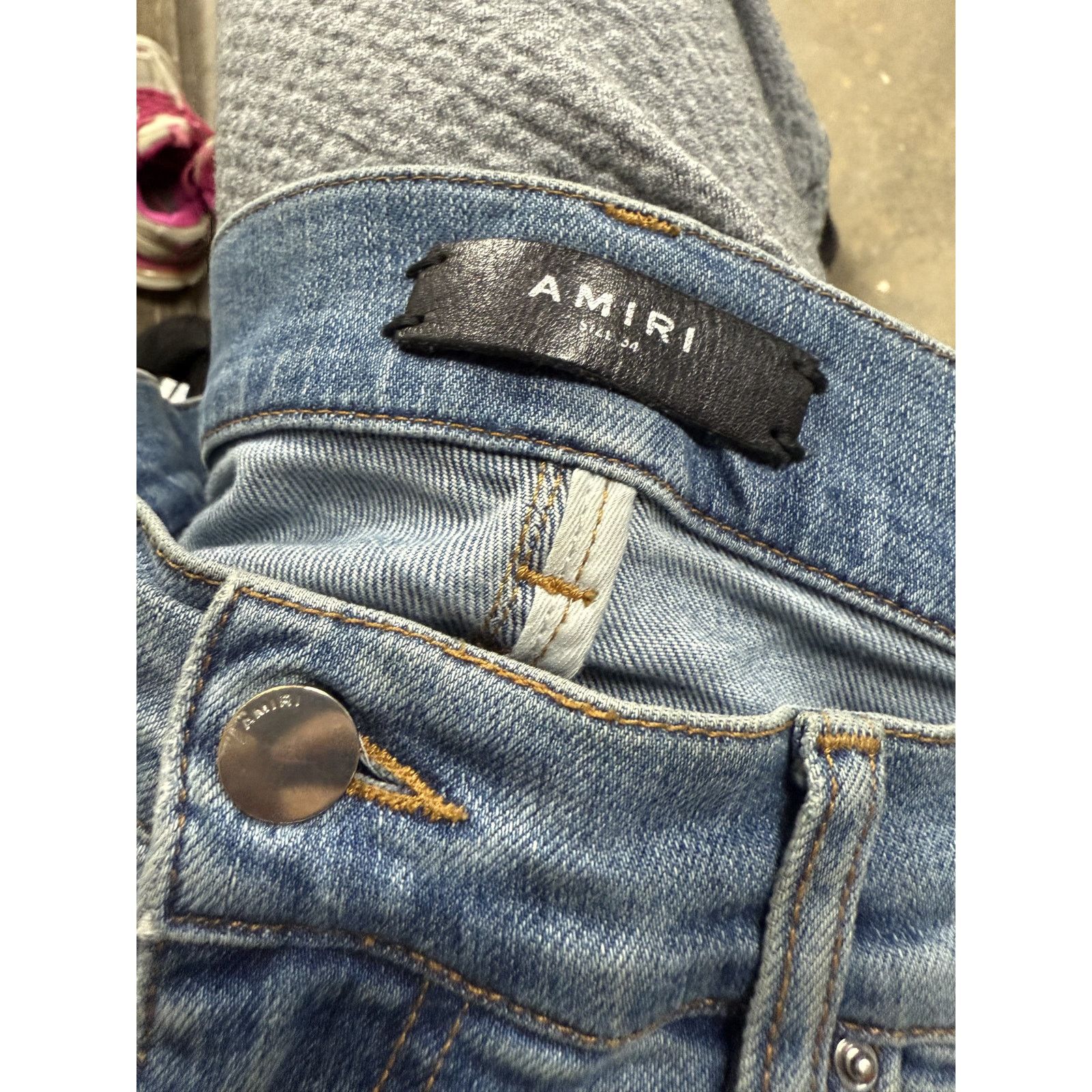 Amiri Amiri Jeans Light Wash Blue Patchwork Used 34 Size US 34 / EU 50 - 2 Thumbnail