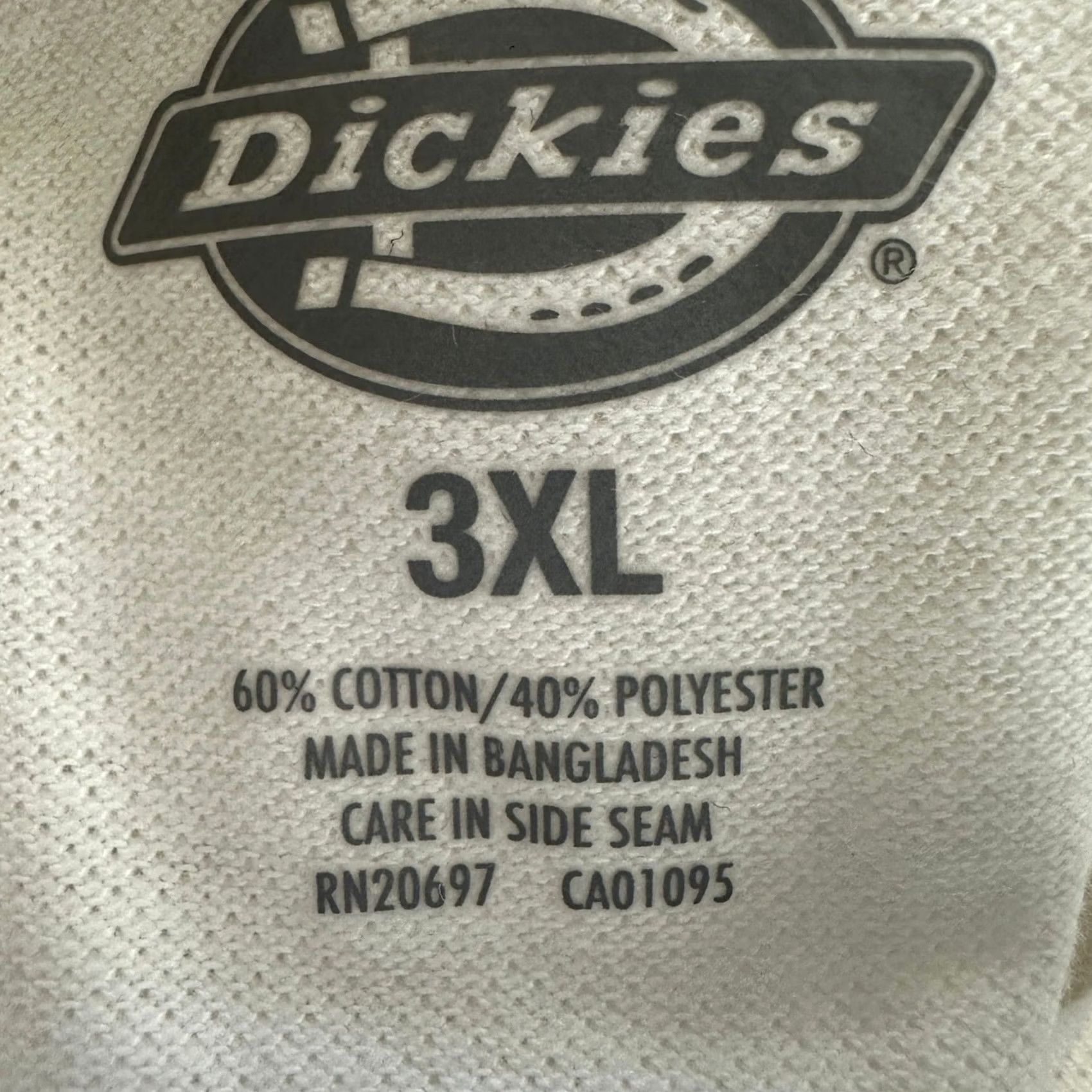 Dickies Dickies Polo Shirt Adult Mens Pique Short Sleeve White 3XL Rugby Easy Care Breathable Cotton Polyester Solid Collared Vintage No? Size US XXL / EU 58 / 5 - 5 Thumbnail