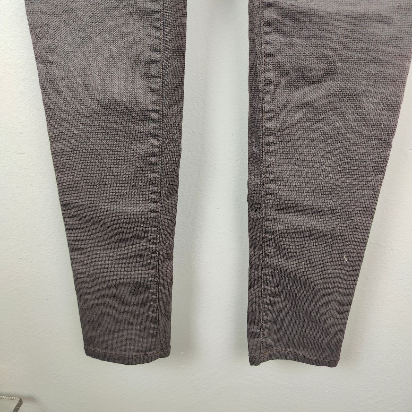 Other Bevy Flog Shely Pants Womens 24 Brown Grid Print Drawstring Size 24" / US 00 / IT 34 - 3 Thumbnail