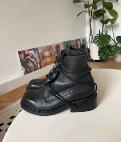 Vintage Mens WALTER VAN BEIRENDONCK W&LT Boots Shoes Leather Black Size  42 8,5