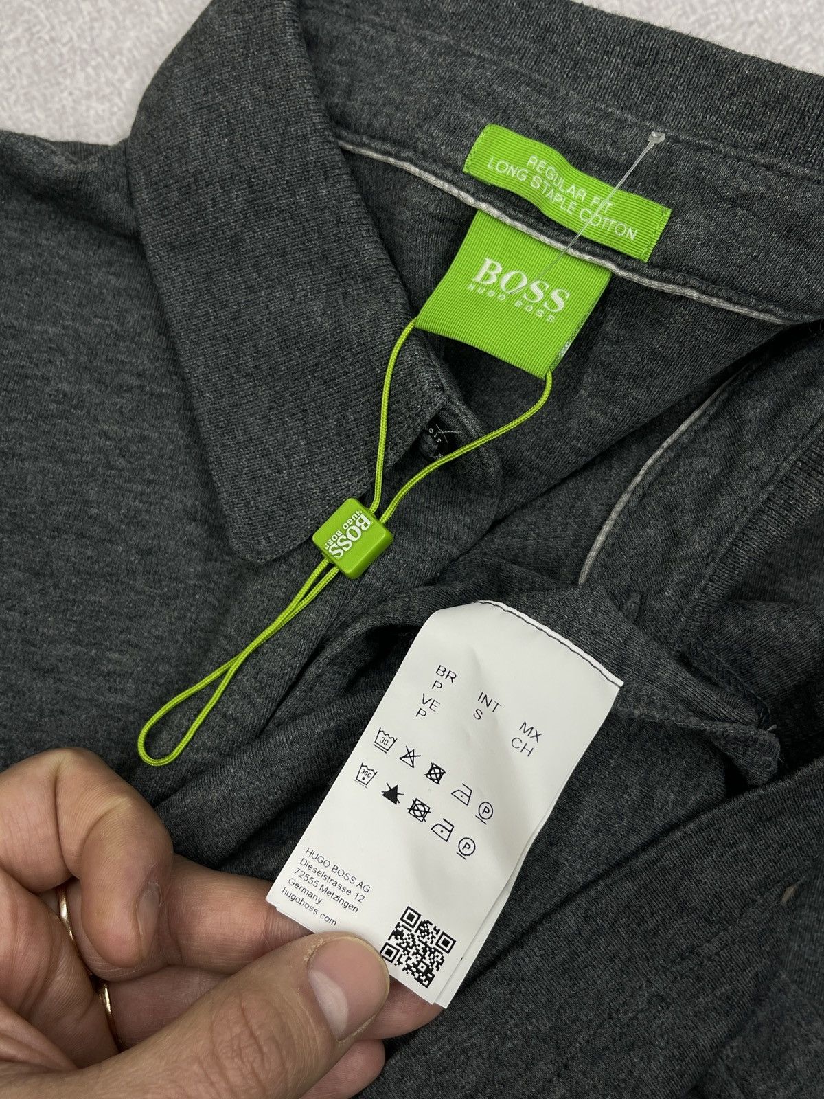 Hugo Boss Mens Hugo Boss Polo Longsleeve Rugby Grey Size S Size US S / EU 44-46 / 1 - 7 Thumbnail