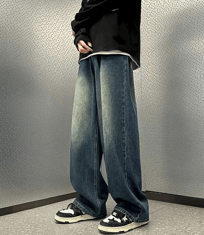 Japanese Brand × Jean Vintage loose distressed oversize American casual jeans Size US 32 / EU 48 - 3 Thumbnail