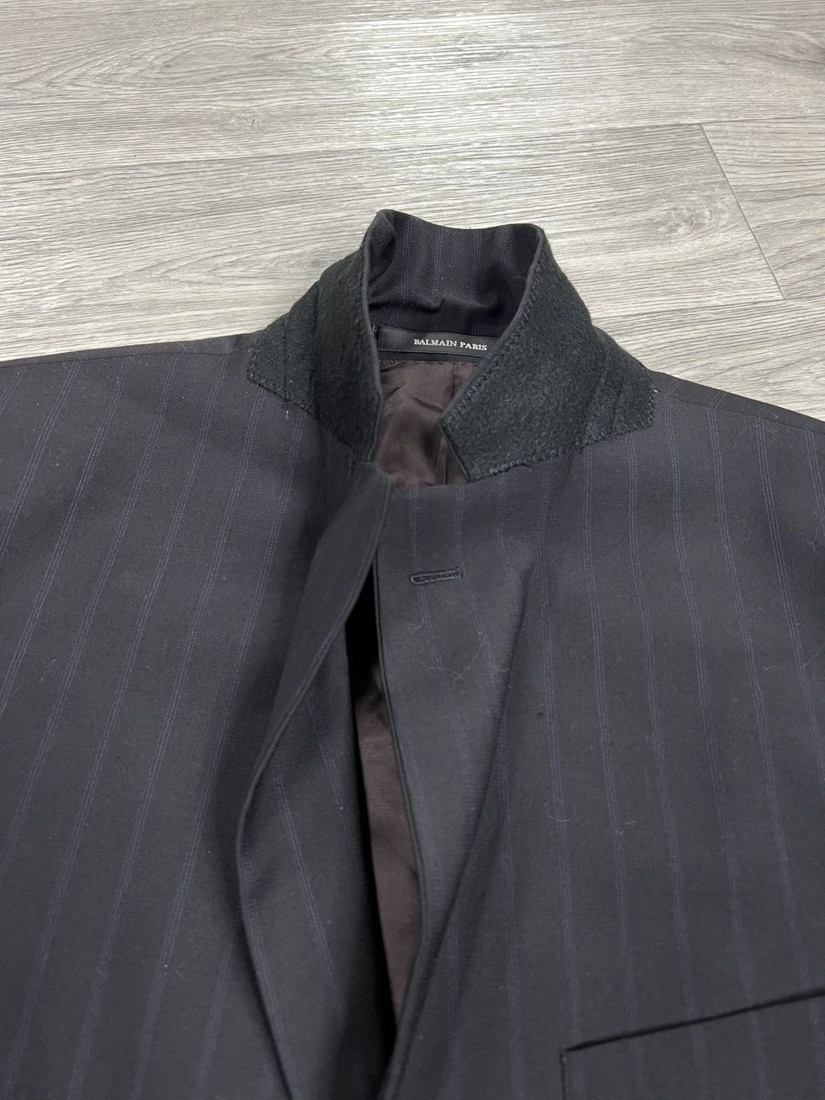Balmain Vintage Balmain Paris Striped Men suit, Blazer and Pants szM Size 42R - 7 Thumbnail