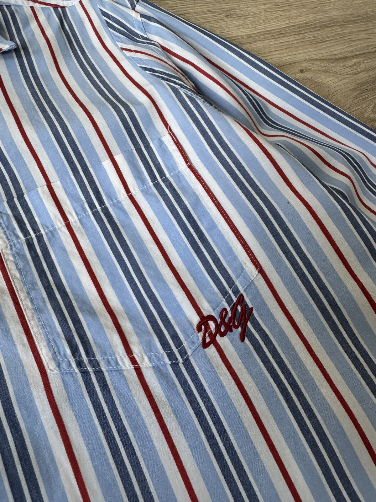 Dolce & Gabbana Vintage Dolce & Gabbana Striped Button Up Shirt Size US L / EU 52-54 / 3 - 4 Thumbnail