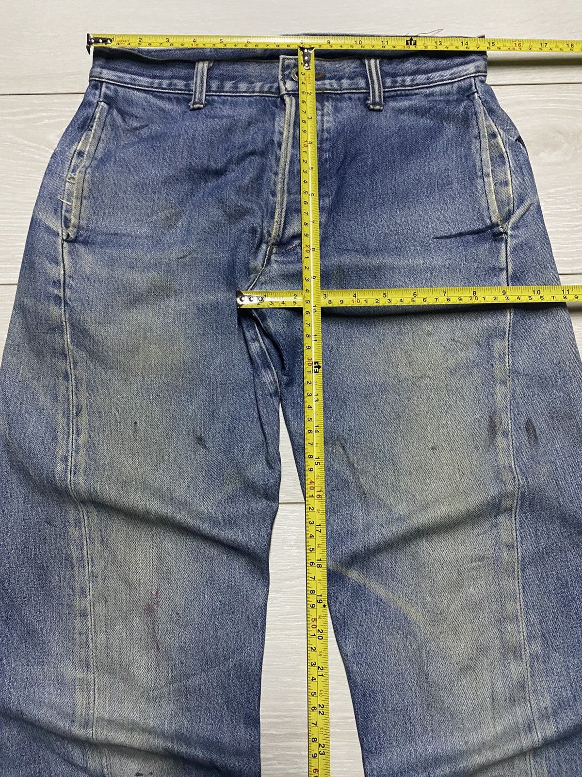 Comme des Garcons Comme Ca du Mode Men Grunge Twist Leg Baggy Jeans Size US 29 - 16 Thumbnail