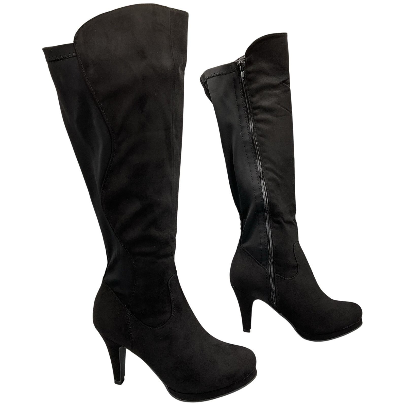 Other NEW Katliu Women's Knee High Heeled Boots Black Size 8.5 Size US 8.5 / IT 38.5 - 1 Thumbnail