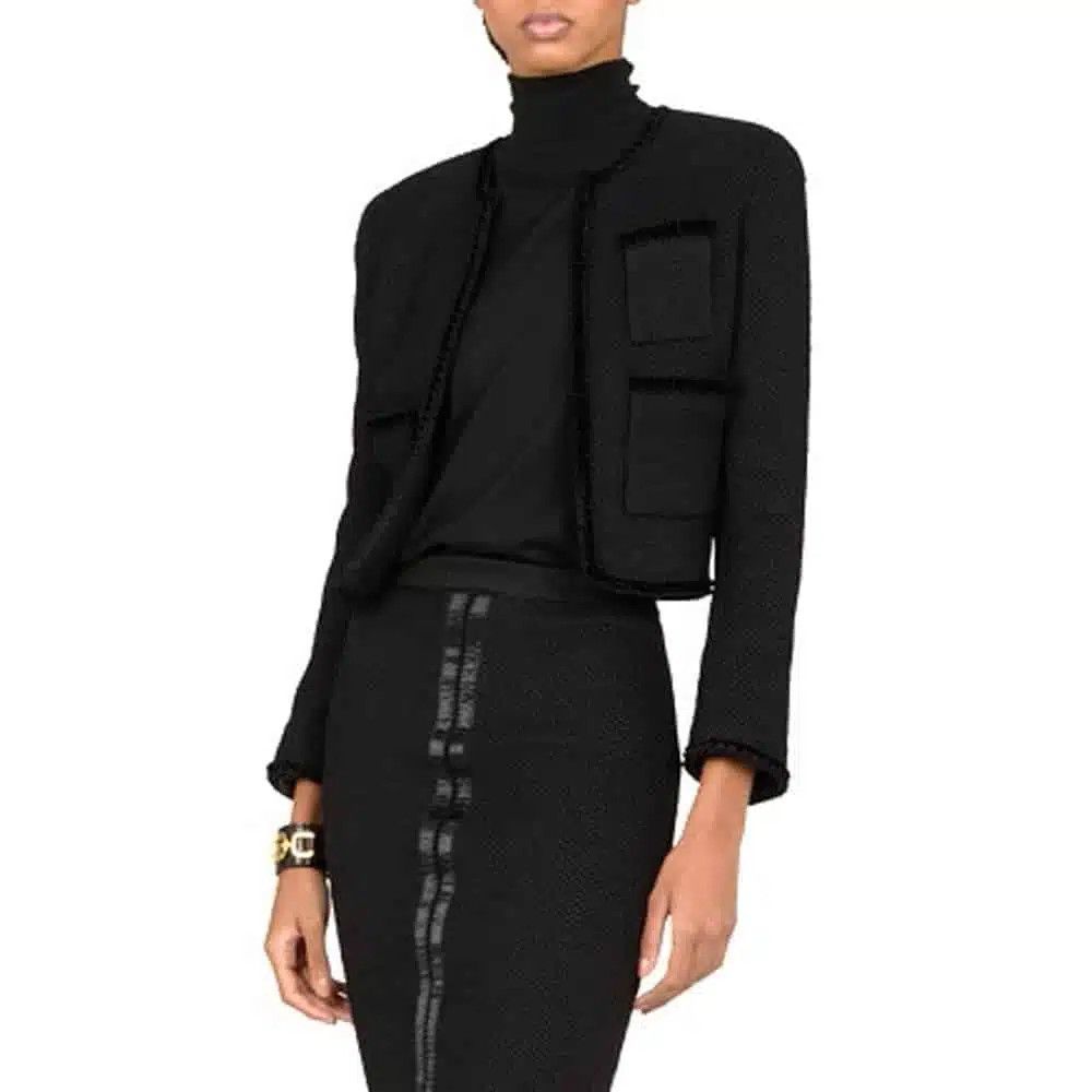 Tom Ford o1loc1c1225 GIK037 Chasseur Knitted Jacket in Black Size S / US 4 / IT 40 - 2 Thumbnail